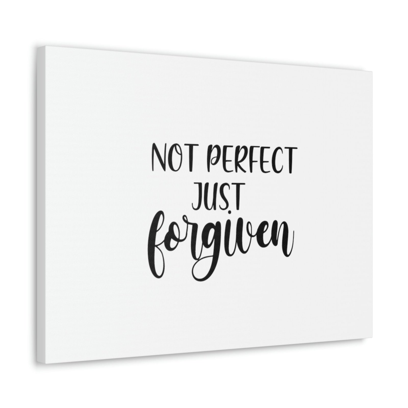 Scripture Walls Not Perfect, Just Forgiven Luke 6:37 White Christian Wall Art Bible Verse Print Ready to Hang Unframed-Express Your Love Gifts