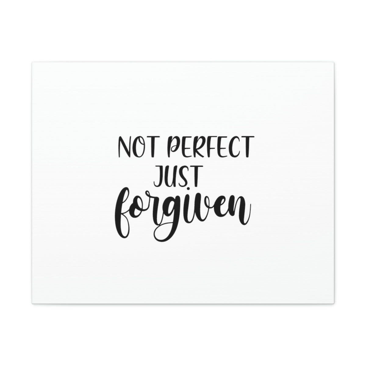 Scripture Walls Not Perfect, Just Forgiven Luke 6:37 White Christian Wall Art Bible Verse Print Ready to Hang Unframed-Express Your Love Gifts
