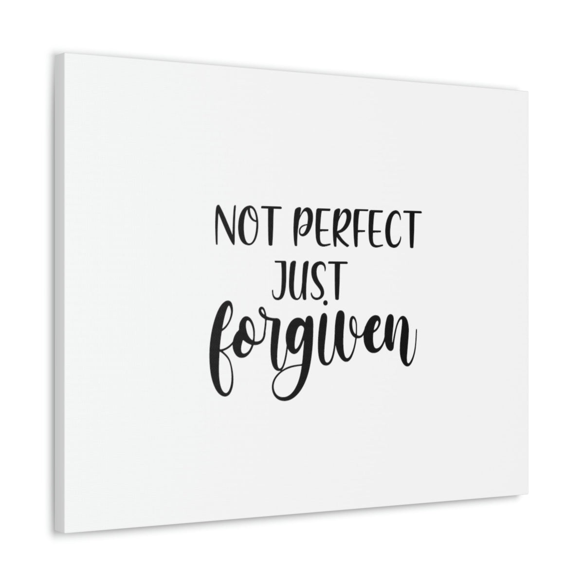 Scripture Walls Not Perfect, Just Forgiven Luke 6:37 White Christian Wall Art Bible Verse Print Ready to Hang Unframed-Express Your Love Gifts