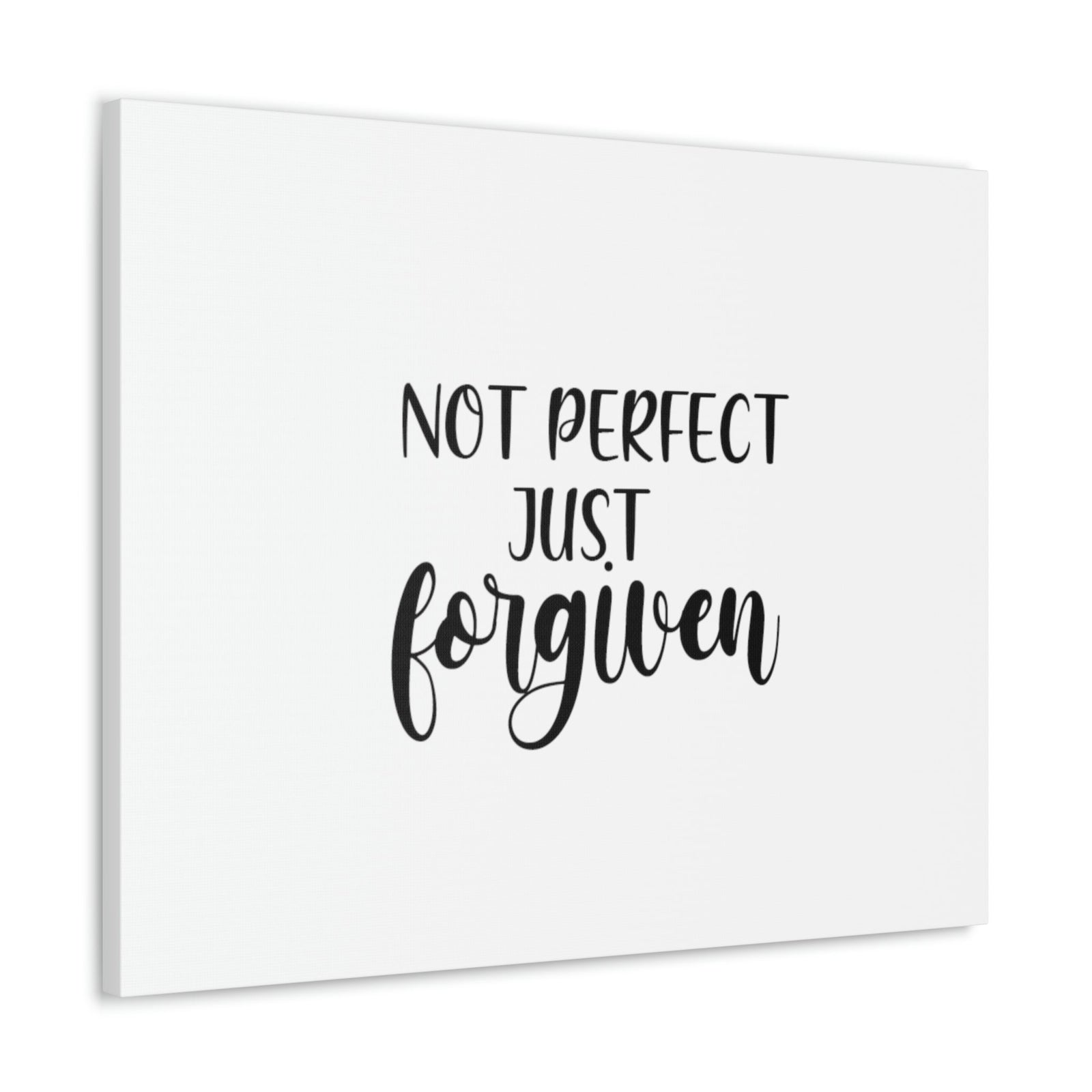 Scripture Walls Not Perfect, Just Forgiven Luke 6:37 White Christian Wall Art Bible Verse Print Ready to Hang Unframed-Express Your Love Gifts