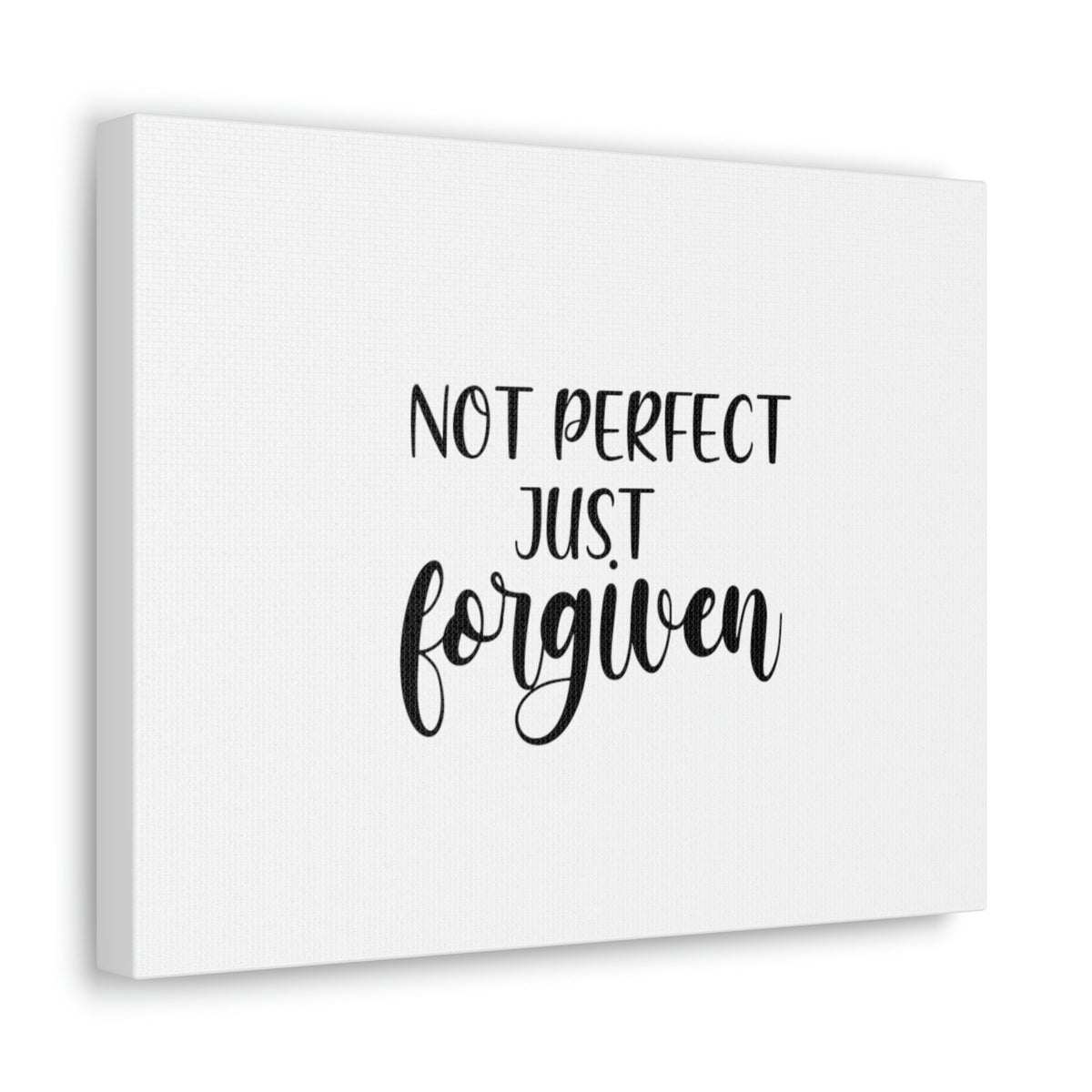Scripture Walls Not Perfect, Just Forgiven Luke 6:37 White Christian Wall Art Bible Verse Print Ready to Hang Unframed-Express Your Love Gifts