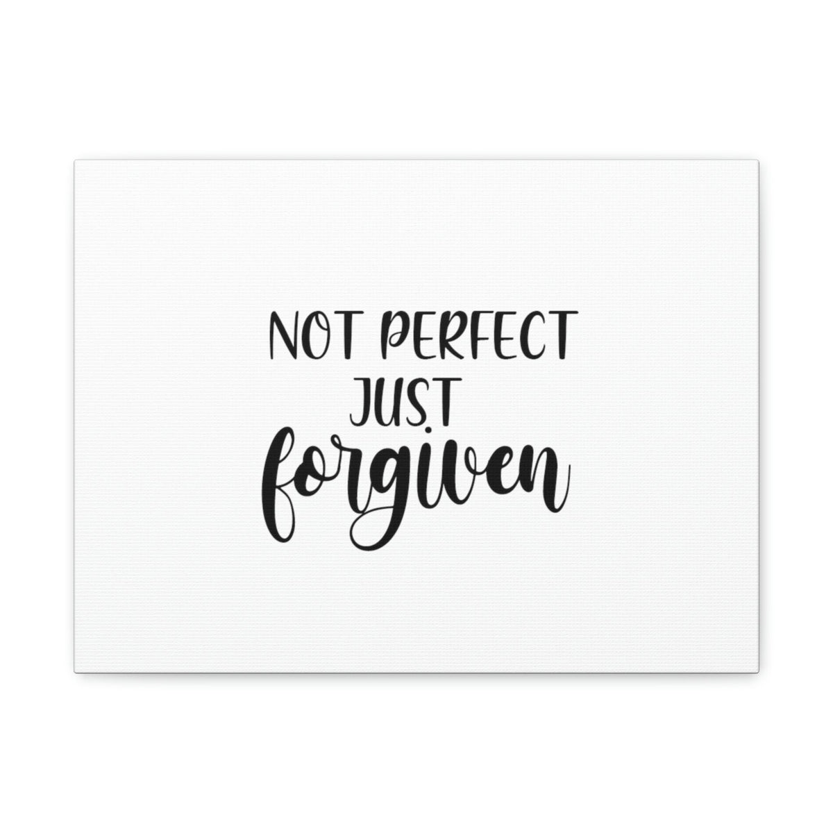 Scripture Walls Not Perfect, Just Forgiven Luke 6:37 White Christian Wall Art Bible Verse Print Ready to Hang Unframed-Express Your Love Gifts
