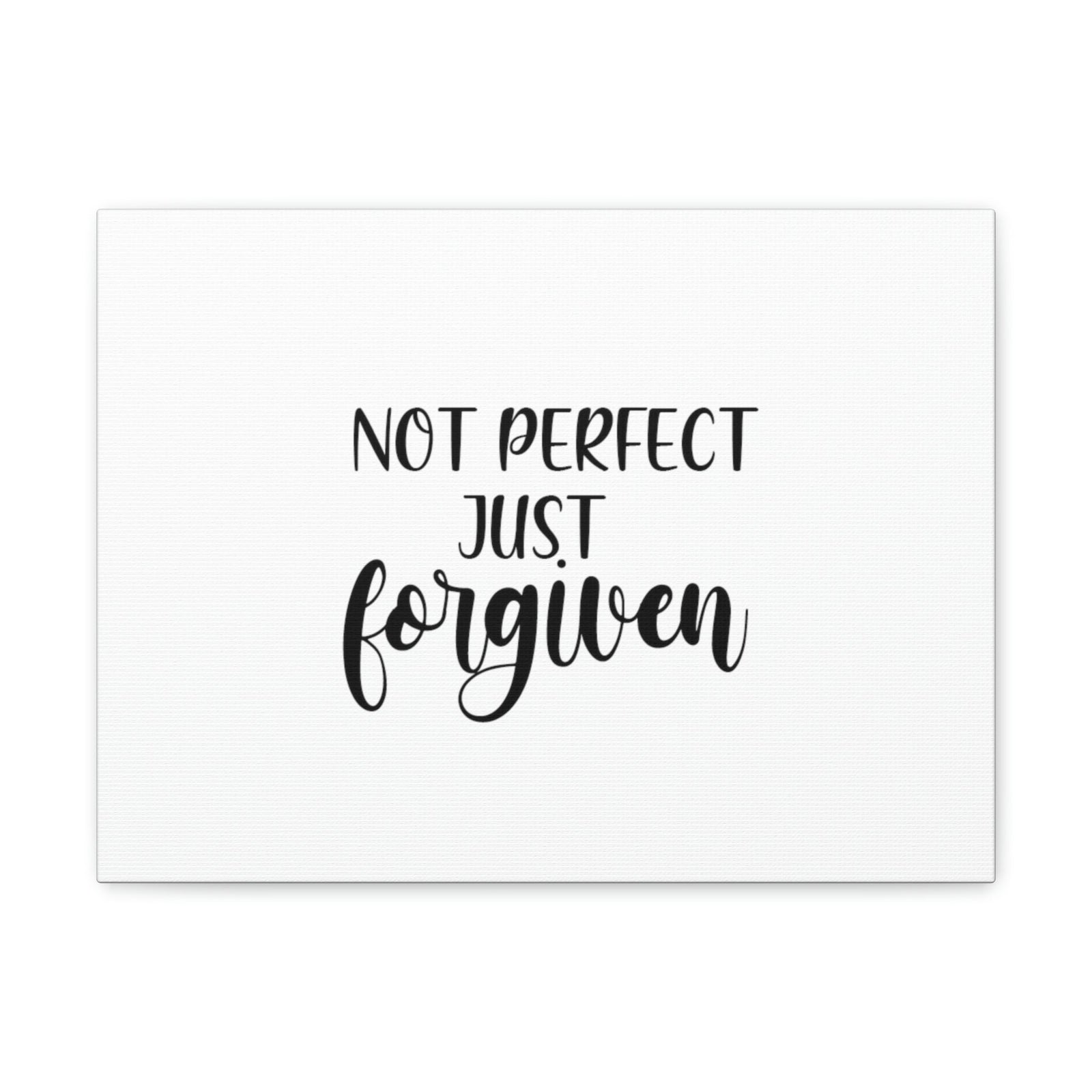 Scripture Walls Not Perfect, Just Forgiven Luke 6:37 White Christian Wall Art Bible Verse Print Ready to Hang Unframed-Express Your Love Gifts