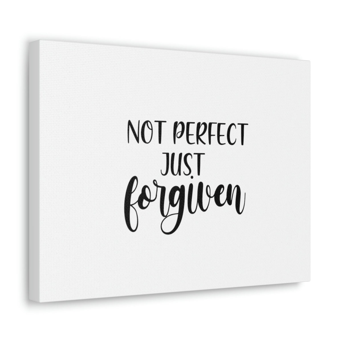 Scripture Walls Not Perfect, Just Forgiven Luke 6:37 White Christian Wall Art Bible Verse Print Ready to Hang Unframed-Express Your Love Gifts