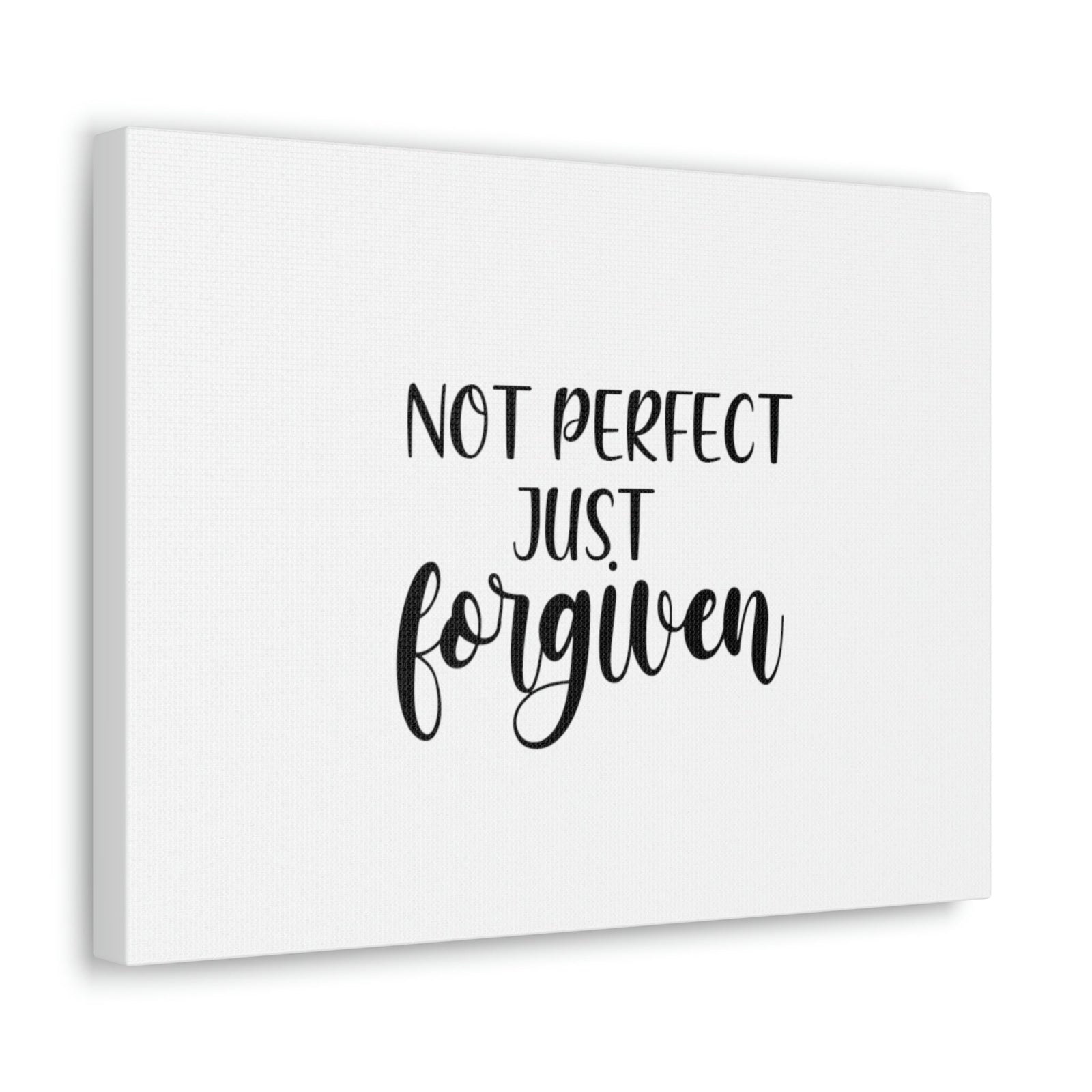 Scripture Walls Not Perfect, Just Forgiven Luke 6:37 White Christian Wall Art Bible Verse Print Ready to Hang Unframed-Express Your Love Gifts