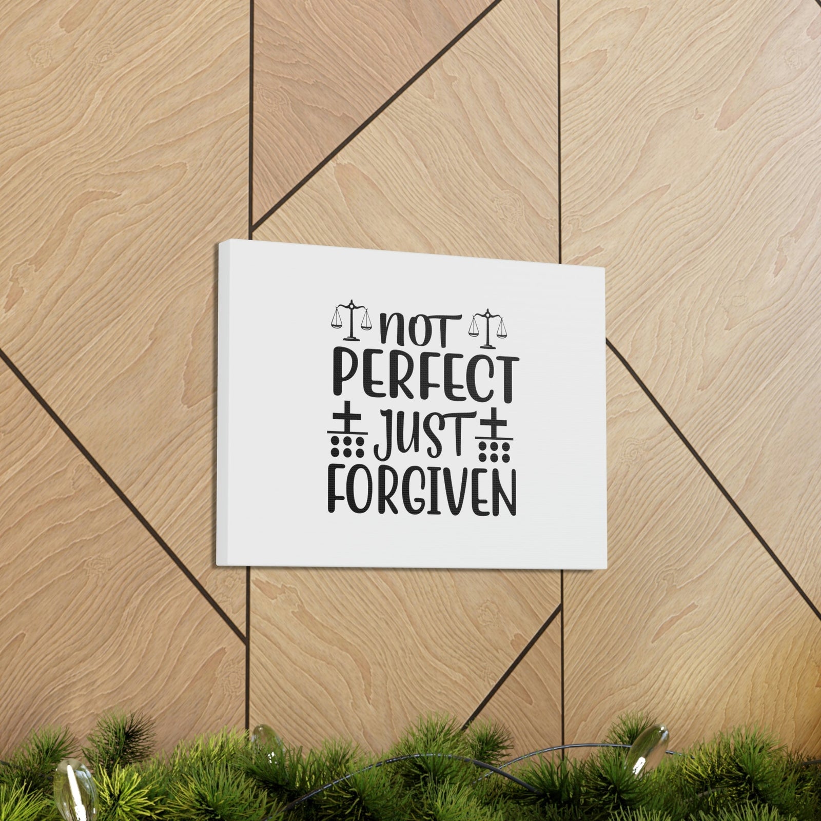 Scripture Walls Not Perfect Just Forgiven Romans 3:23 Christian Wall Art Bible Verse Print Ready to Hang Unframed-Express Your Love Gifts