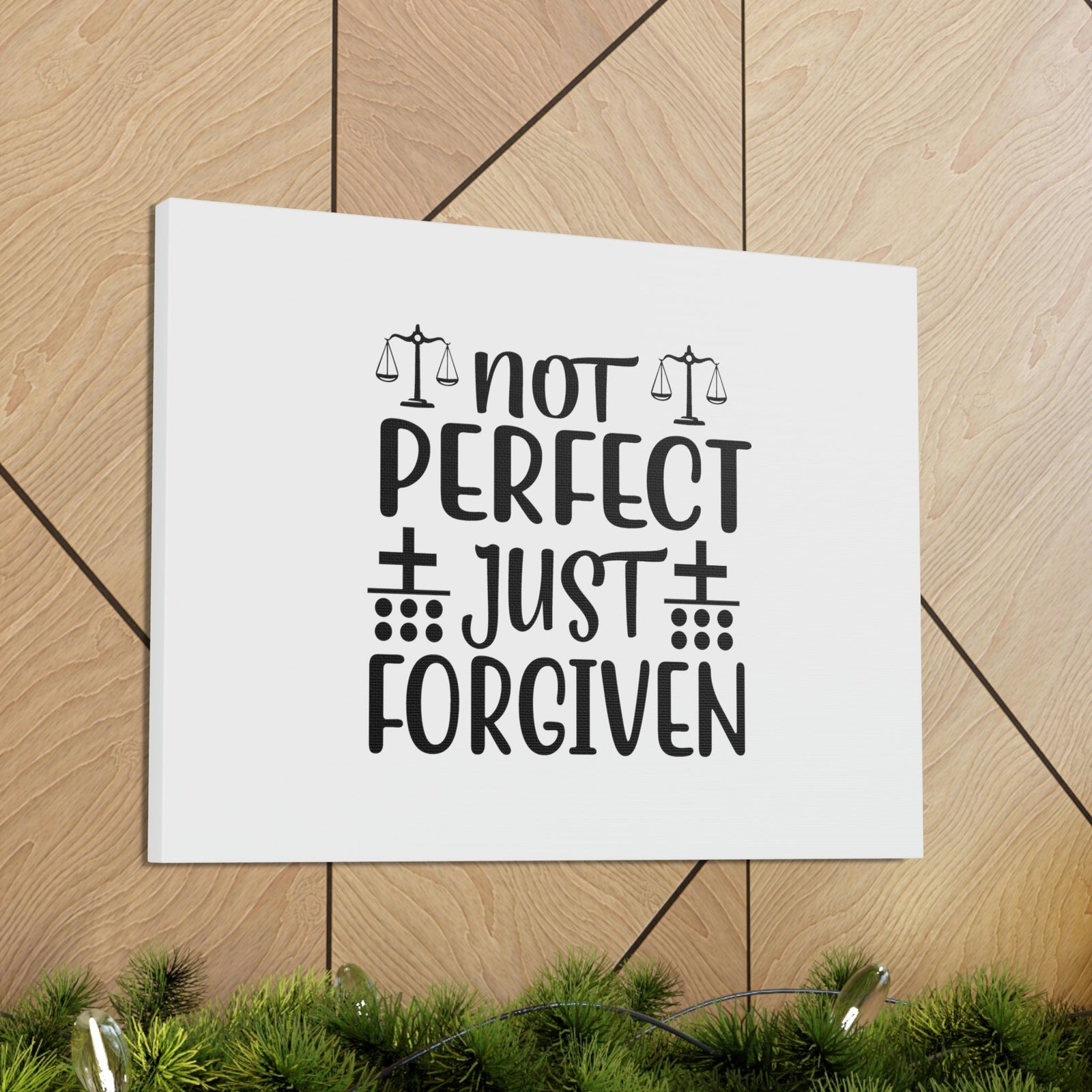 Scripture Walls Not Perfect Just Forgiven Romans 3:23 Christian Wall Art Bible Verse Print Ready to Hang Unframed-Express Your Love Gifts