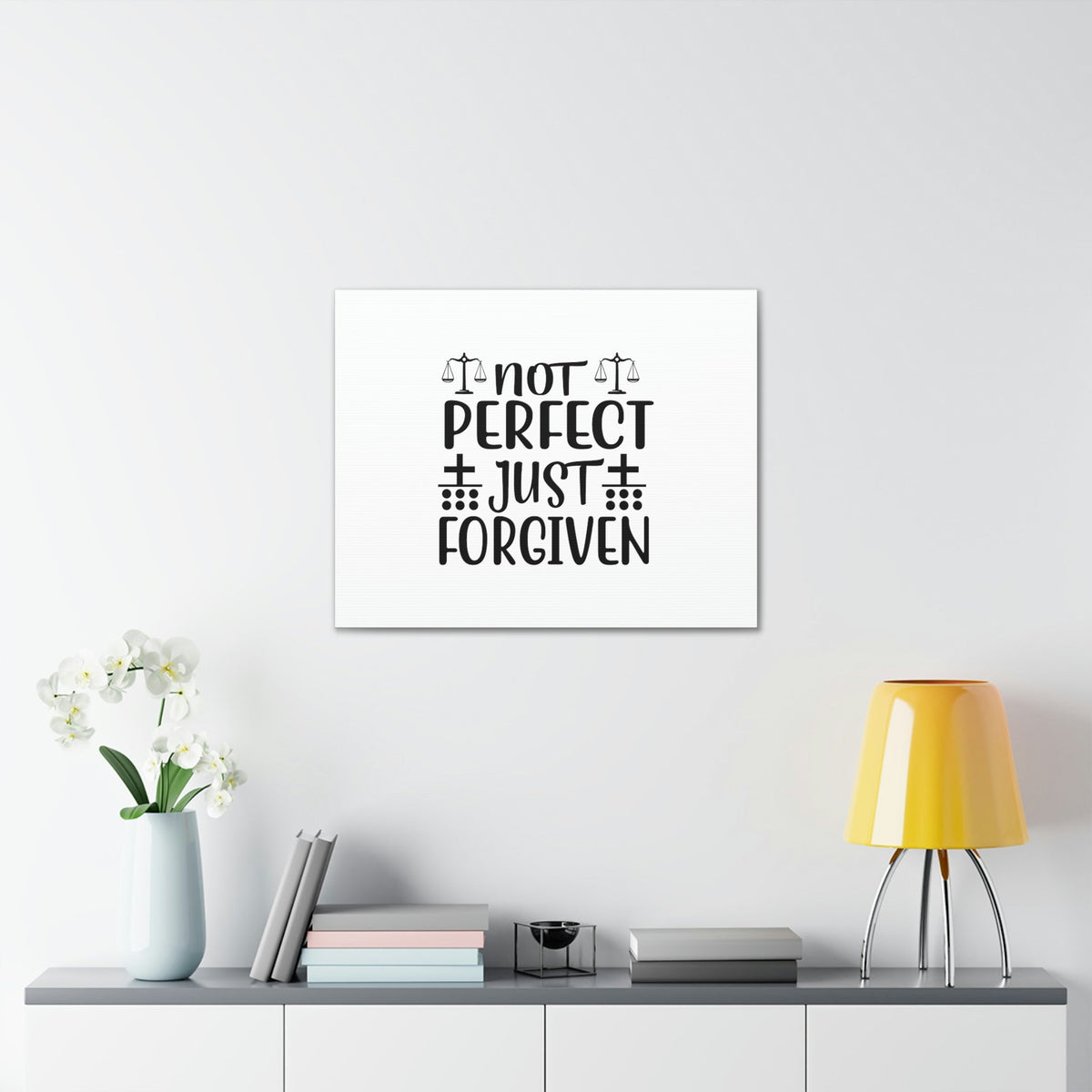 Scripture Walls Not Perfect Just Forgiven Romans 3:23 Christian Wall Art Bible Verse Print Ready to Hang Unframed-Express Your Love Gifts
