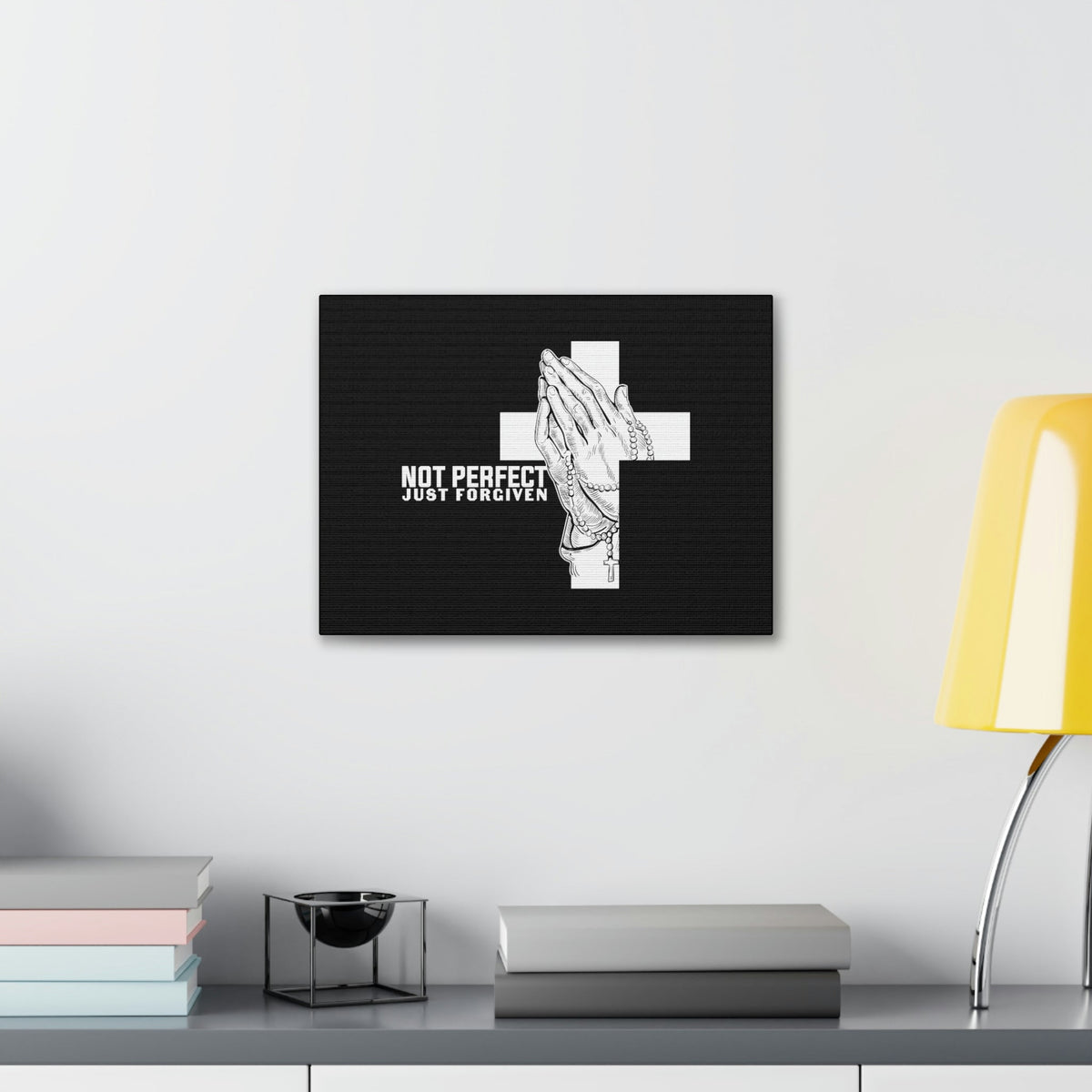 Scripture Walls Not Perfect Just Forgiven Romans 3:23 Rosary Christian Wall Art Bible Verse Print Ready to Hang Unframed-Express Your Love Gifts