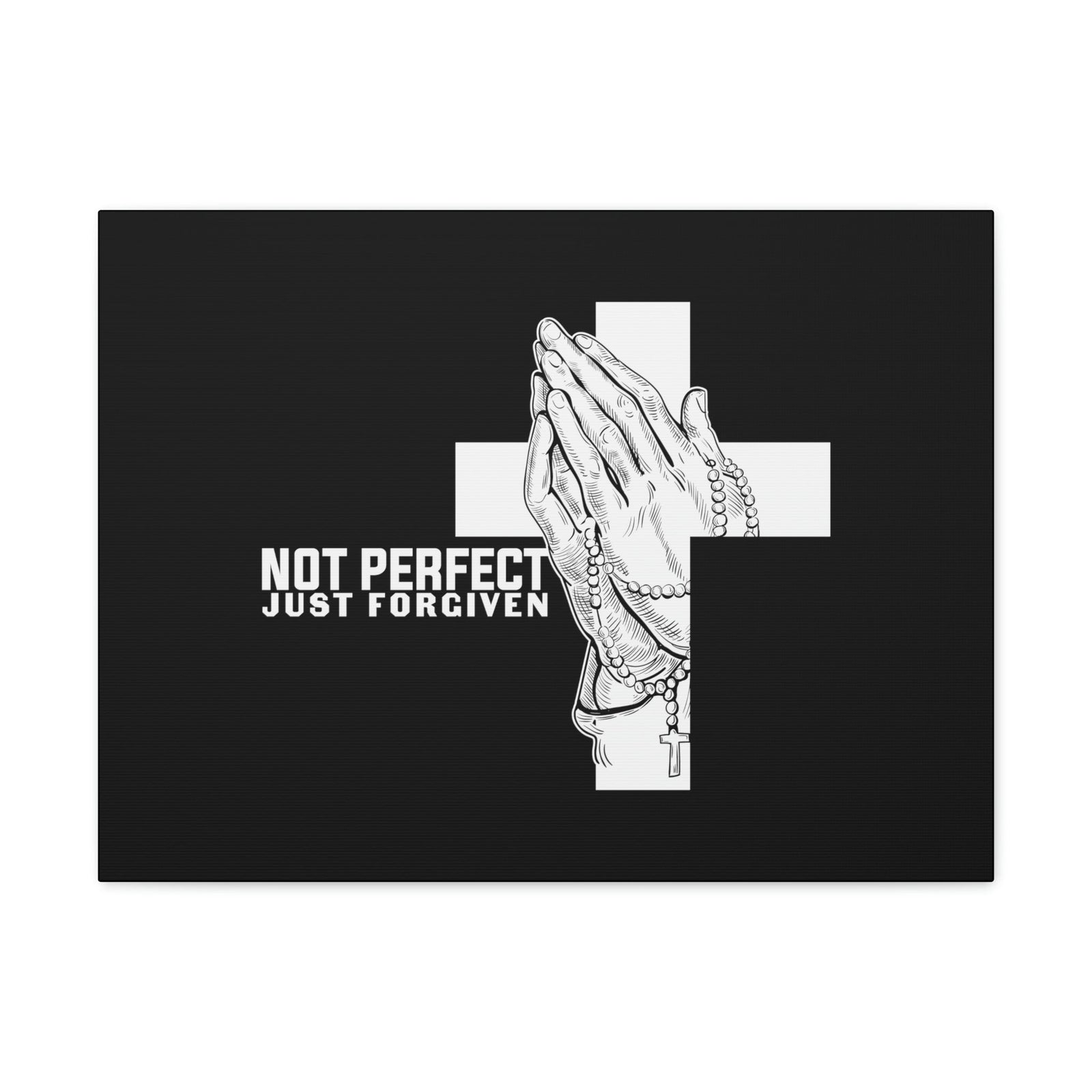 Scripture Walls Not Perfect Just Forgiven Romans 3:23 Rosary Christian Wall Art Bible Verse Print Ready to Hang Unframed-Express Your Love Gifts