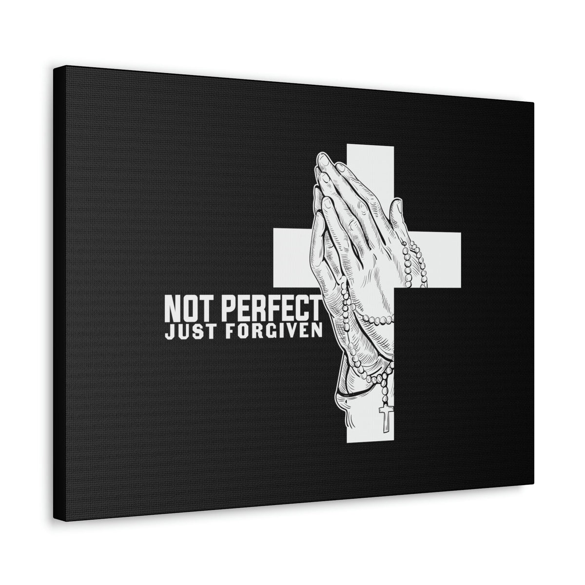 Scripture Walls Not Perfect Just Forgiven Romans 3:23 Rosary Christian Wall Art Bible Verse Print Ready to Hang Unframed-Express Your Love Gifts