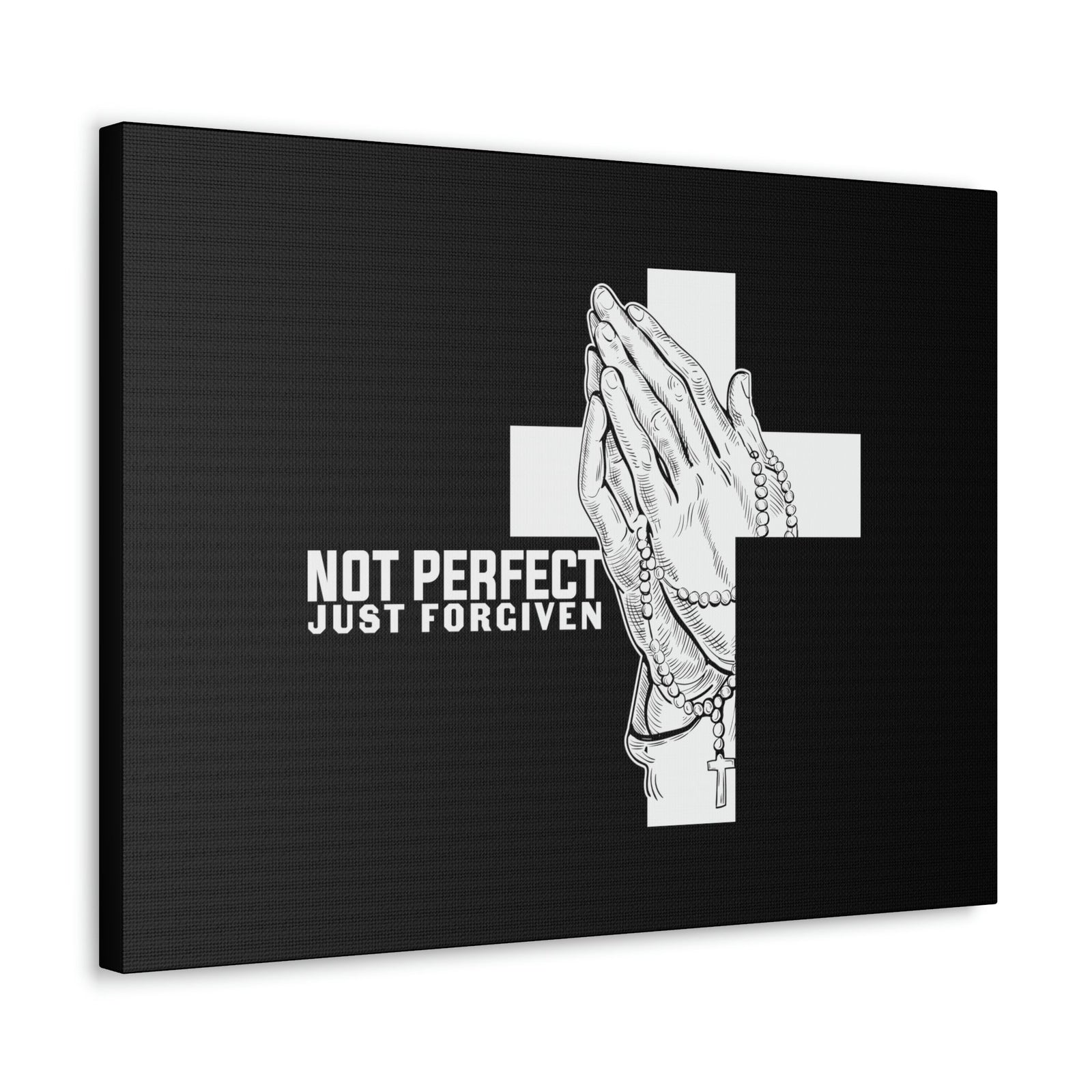Scripture Walls Not Perfect Just Forgiven Romans 3:23 Rosary Christian Wall Art Bible Verse Print Ready to Hang Unframed-Express Your Love Gifts