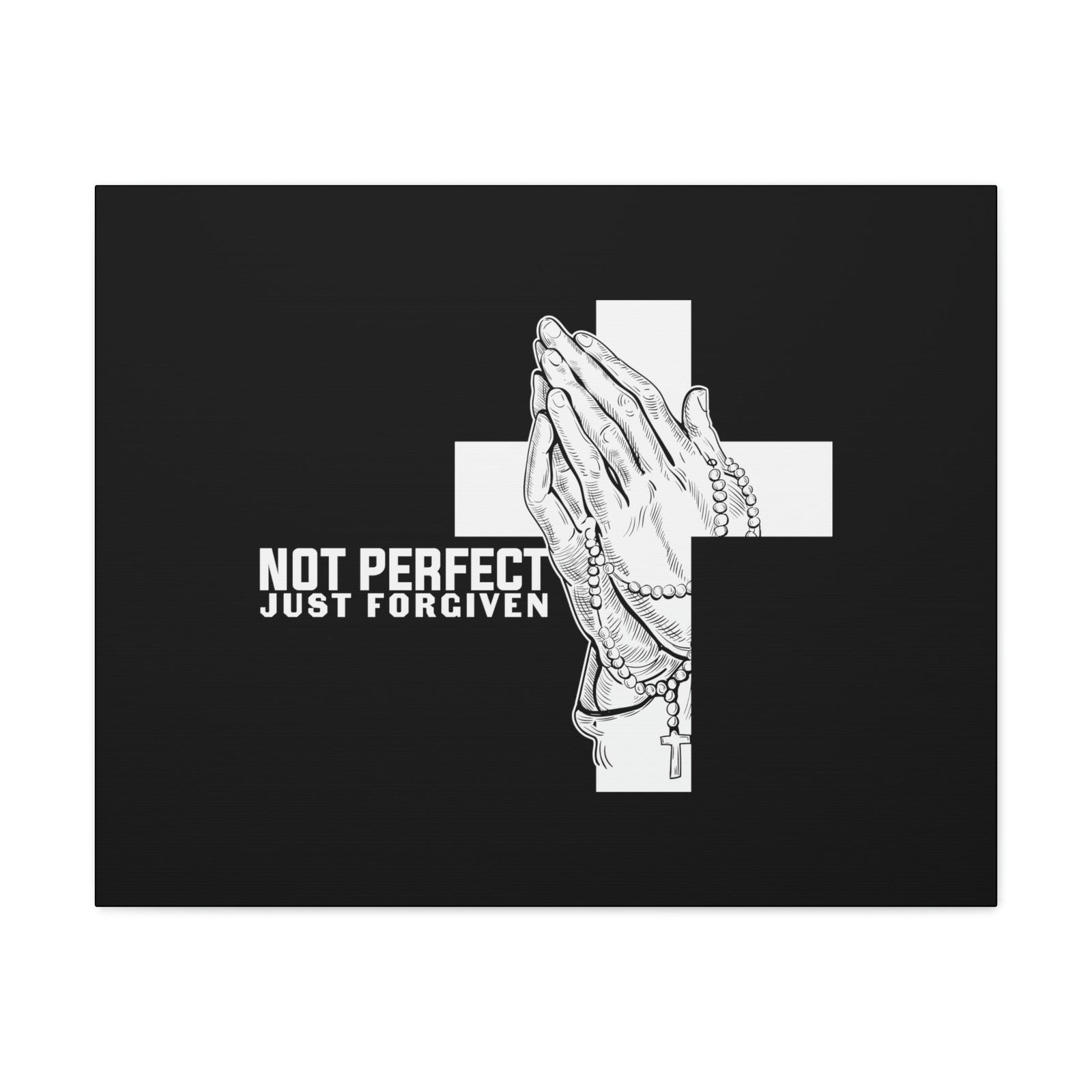 Scripture Walls Not Perfect Just Forgiven Romans 3:23 Rosary Christian Wall Art Bible Verse Print Ready to Hang Unframed-Express Your Love Gifts