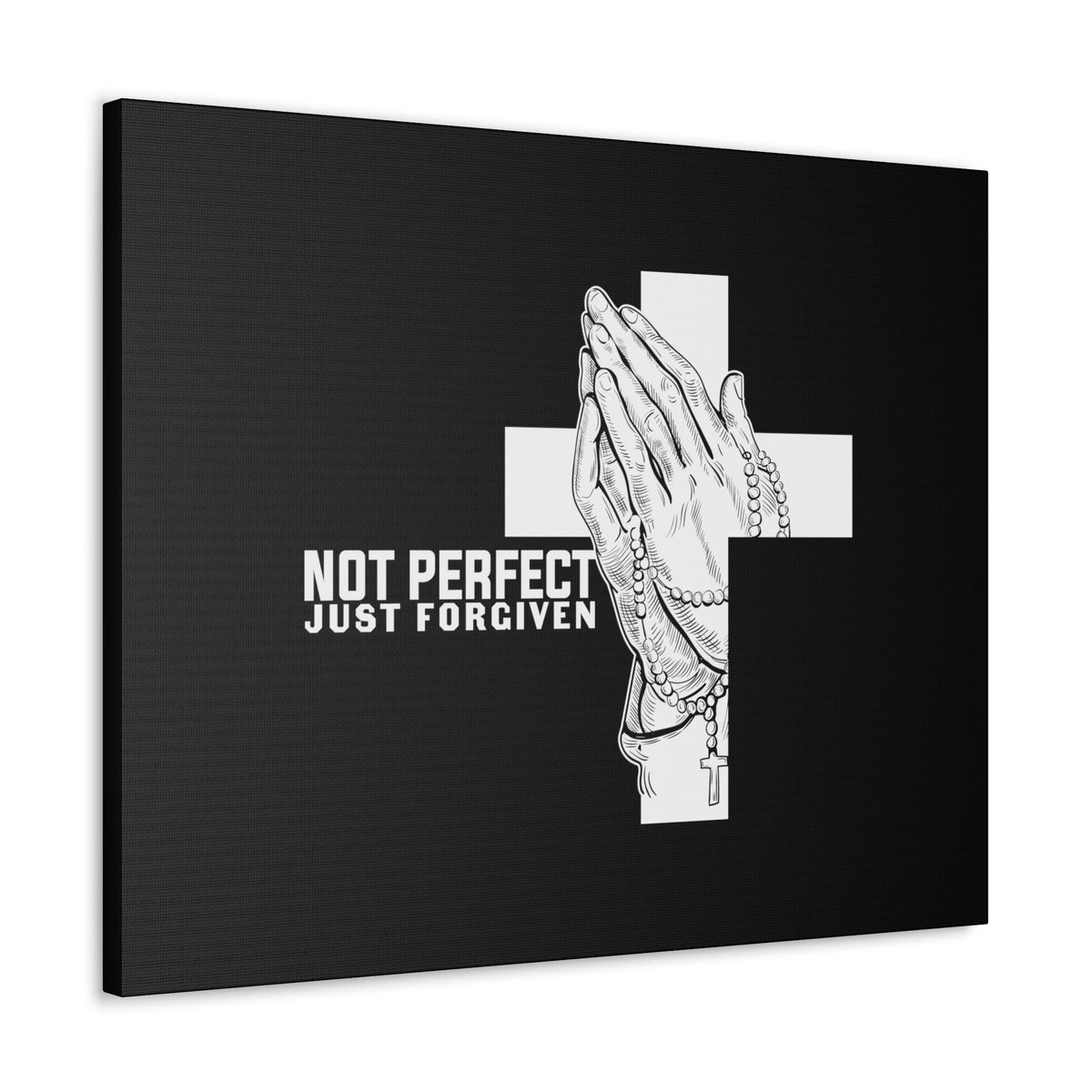 Scripture Walls Not Perfect Just Forgiven Romans 3:23 Rosary Christian Wall Art Bible Verse Print Ready to Hang Unframed-Express Your Love Gifts