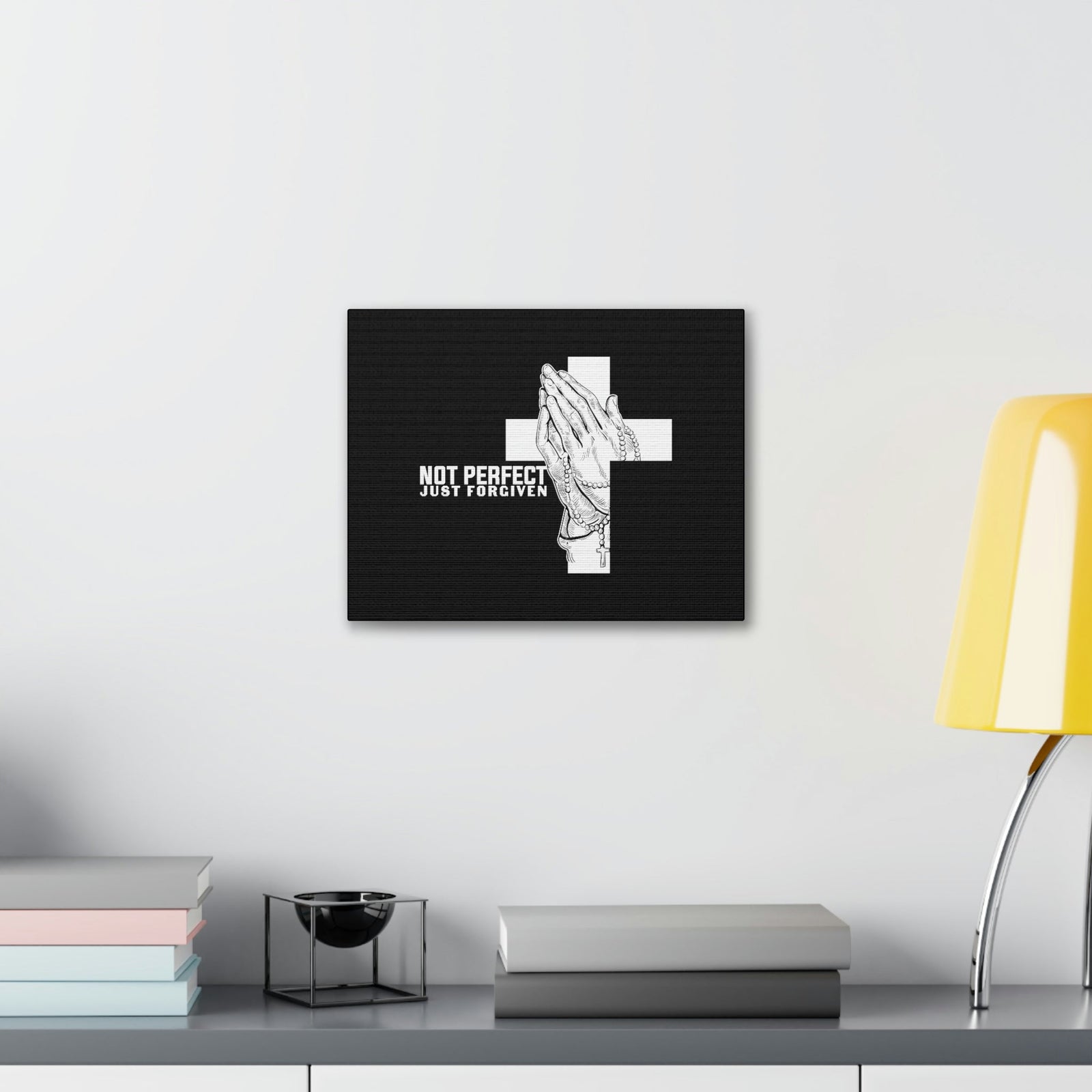 Scripture Walls Not Perfect Just Forgiven Romans 3:23 Rosary Christian Wall Art Bible Verse Print Ready to Hang Unframed-Express Your Love Gifts