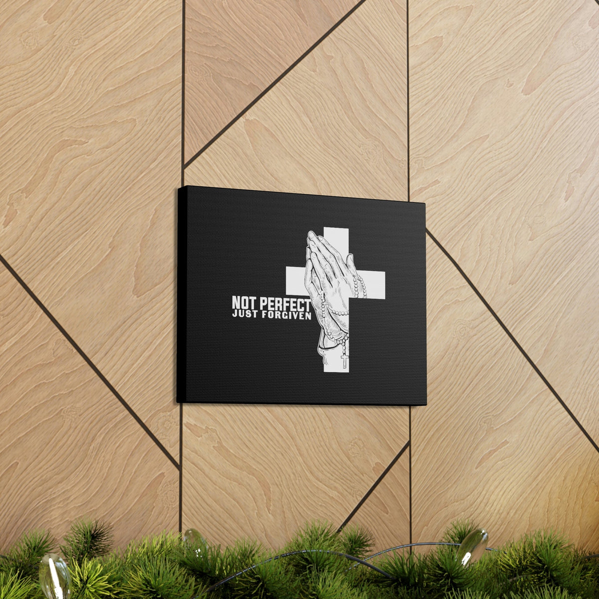 Scripture Walls Not Perfect Just Forgiven Romans 3:23 Rosary Christian Wall Art Bible Verse Print Ready to Hang Unframed-Express Your Love Gifts