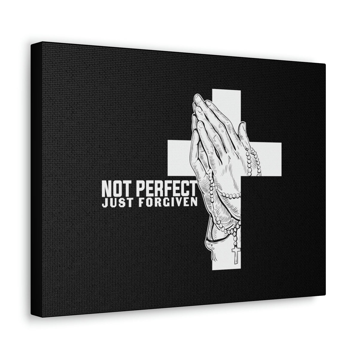 Scripture Walls Not Perfect Just Forgiven Romans 3:23 Rosary Christian Wall Art Bible Verse Print Ready to Hang Unframed-Express Your Love Gifts
