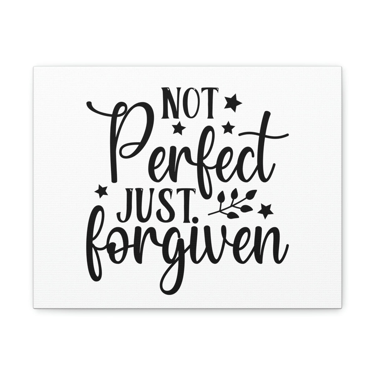 Scripture Walls Not Perfect Just Forgiven Romans 3:23 White Christian Wall Art Bible Verse Print Ready to Hang Unframed-Express Your Love Gifts