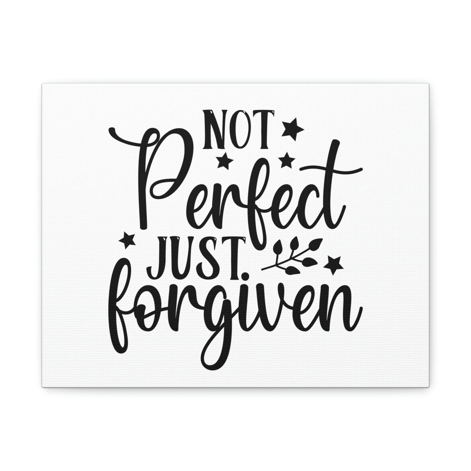 Scripture Walls Not Perfect Just Forgiven Romans 3:23 White Christian Wall Art Bible Verse Print Ready to Hang Unframed-Express Your Love Gifts