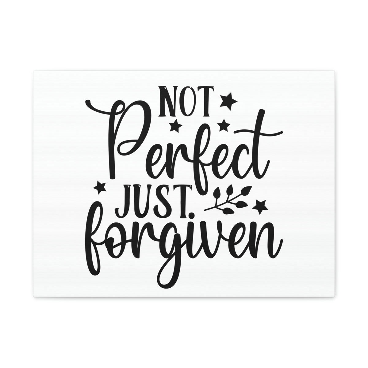 Scripture Walls Not Perfect Just Forgiven Romans 3:23 White Christian Wall Art Bible Verse Print Ready to Hang Unframed-Express Your Love Gifts