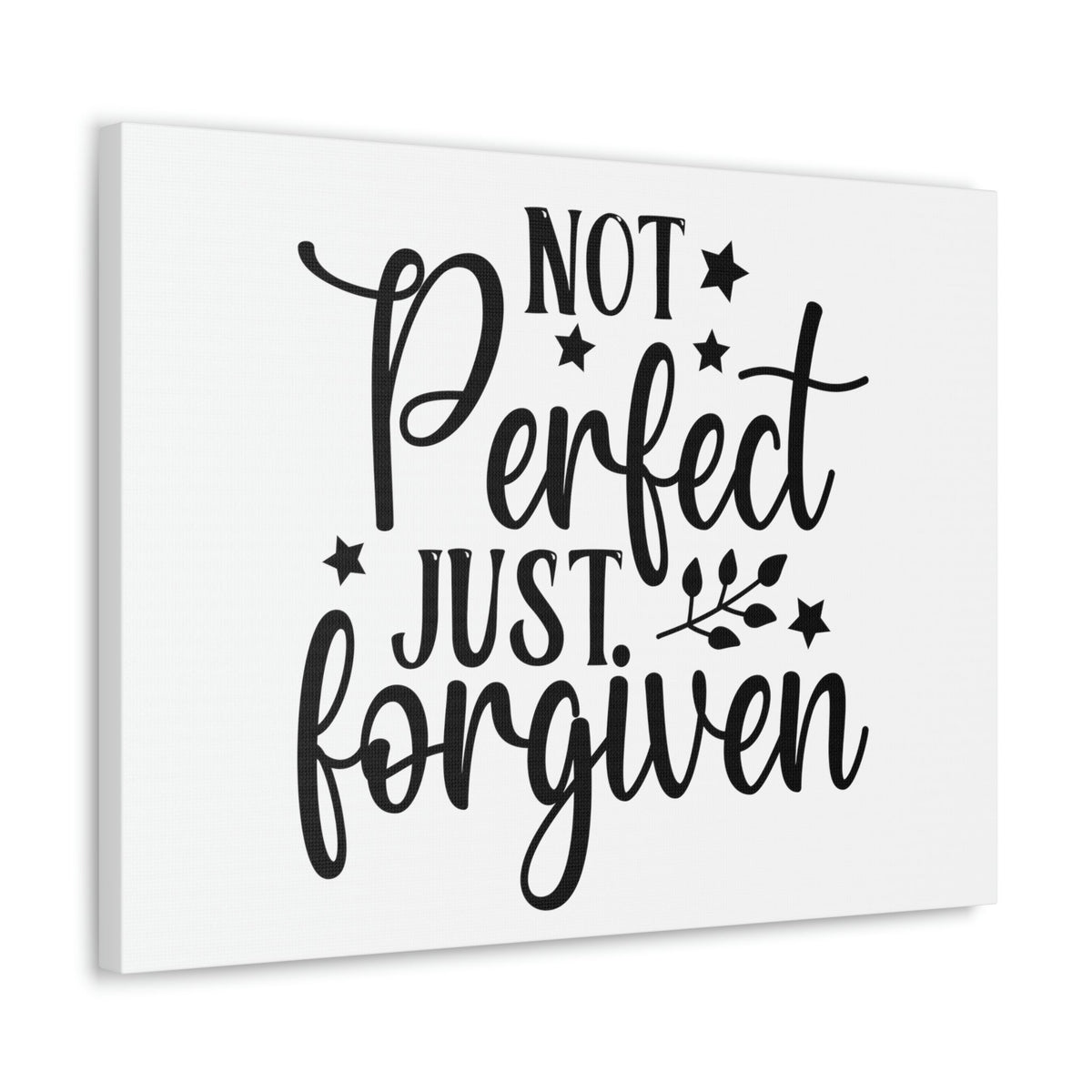 Scripture Walls Not Perfect Just Forgiven Romans 3:23 White Christian Wall Art Bible Verse Print Ready to Hang Unframed-Express Your Love Gifts