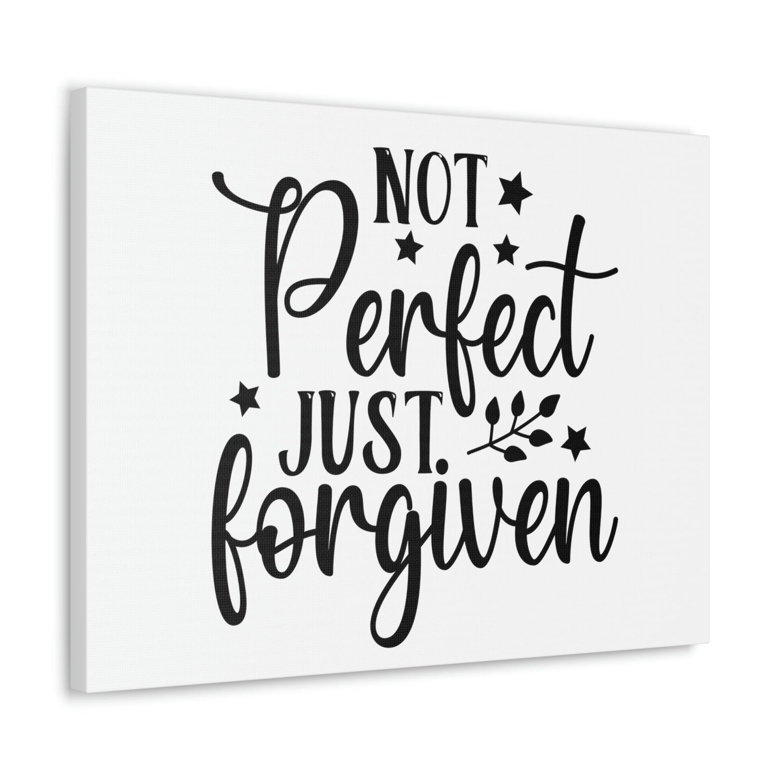 Scripture Walls Not Perfect Just Forgiven Romans 3:23 White Christian Wall Art Bible Verse Print Ready to Hang Unframed-Express Your Love Gifts
