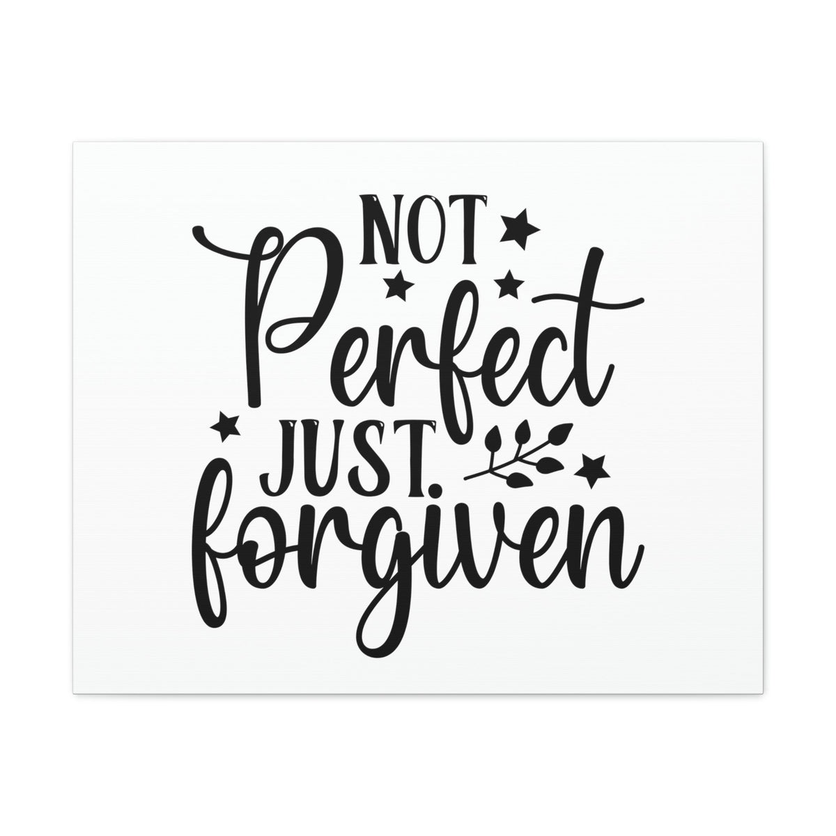 Scripture Walls Not Perfect Just Forgiven Romans 3:23 White Christian Wall Art Bible Verse Print Ready to Hang Unframed-Express Your Love Gifts