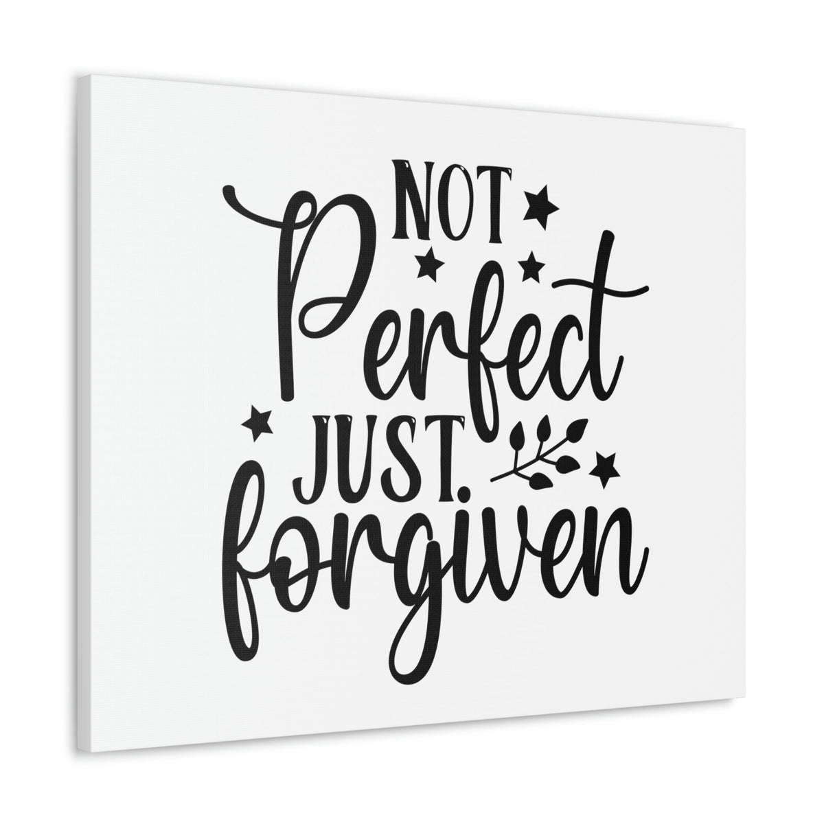 Scripture Walls Not Perfect Just Forgiven Romans 3:23 White Christian Wall Art Bible Verse Print Ready to Hang Unframed-Express Your Love Gifts