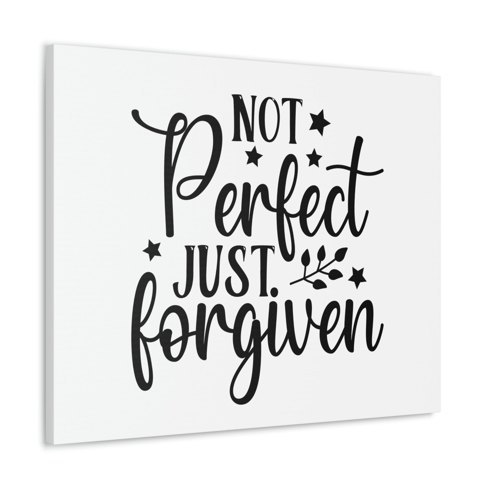 Scripture Walls Not Perfect Just Forgiven Romans 3:23 White Christian Wall Art Bible Verse Print Ready to Hang Unframed-Express Your Love Gifts