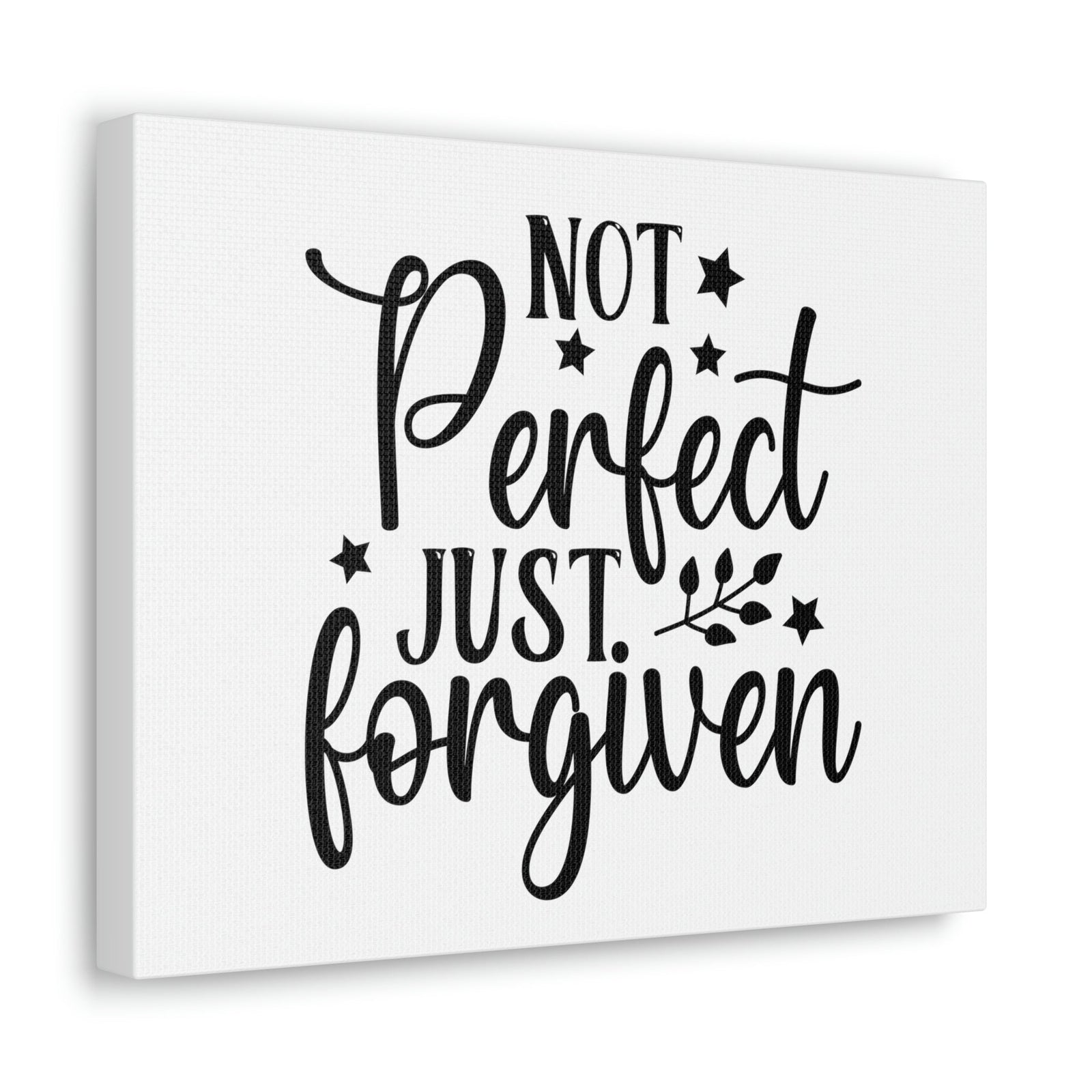 Scripture Walls Not Perfect Just Forgiven Romans 3:23 White Christian Wall Art Bible Verse Print Ready to Hang Unframed-Express Your Love Gifts