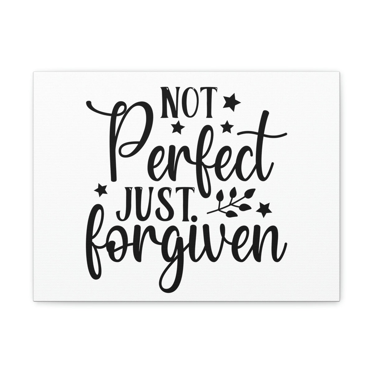 Scripture Walls Not Perfect Just Forgiven Romans 3:23 White Christian Wall Art Bible Verse Print Ready to Hang Unframed-Express Your Love Gifts