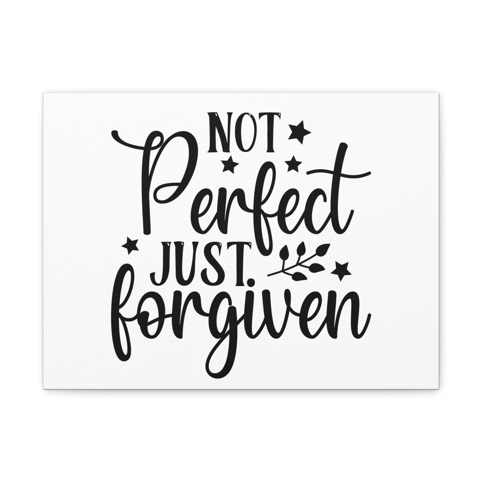 Scripture Walls Not Perfect Just Forgiven Romans 3:23 White Christian Wall Art Bible Verse Print Ready to Hang Unframed-Express Your Love Gifts