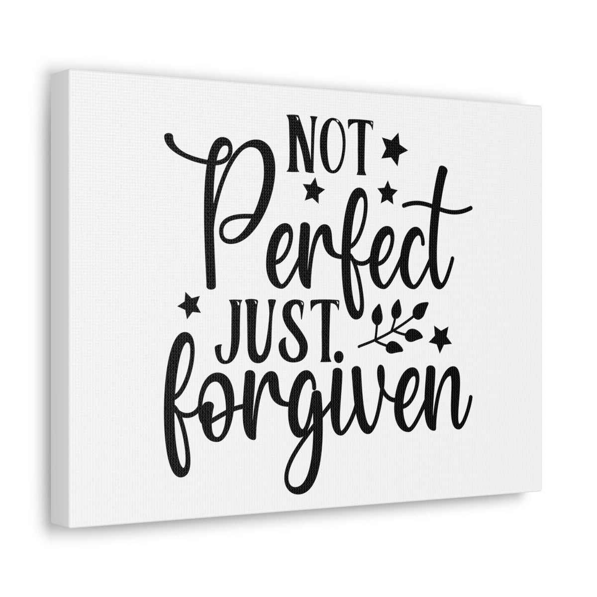 Scripture Walls Not Perfect Just Forgiven Romans 3:23 White Christian Wall Art Bible Verse Print Ready to Hang Unframed-Express Your Love Gifts