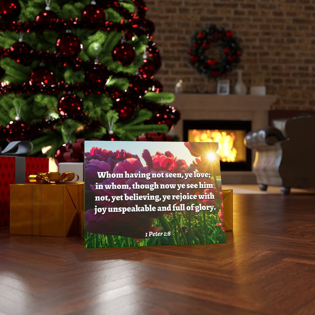 Scripture Walls Not Seen 1 Peter 1:8 Bible Verse Canvas Christian Wall Art Ready to Hang Unframed-Express Your Love Gifts