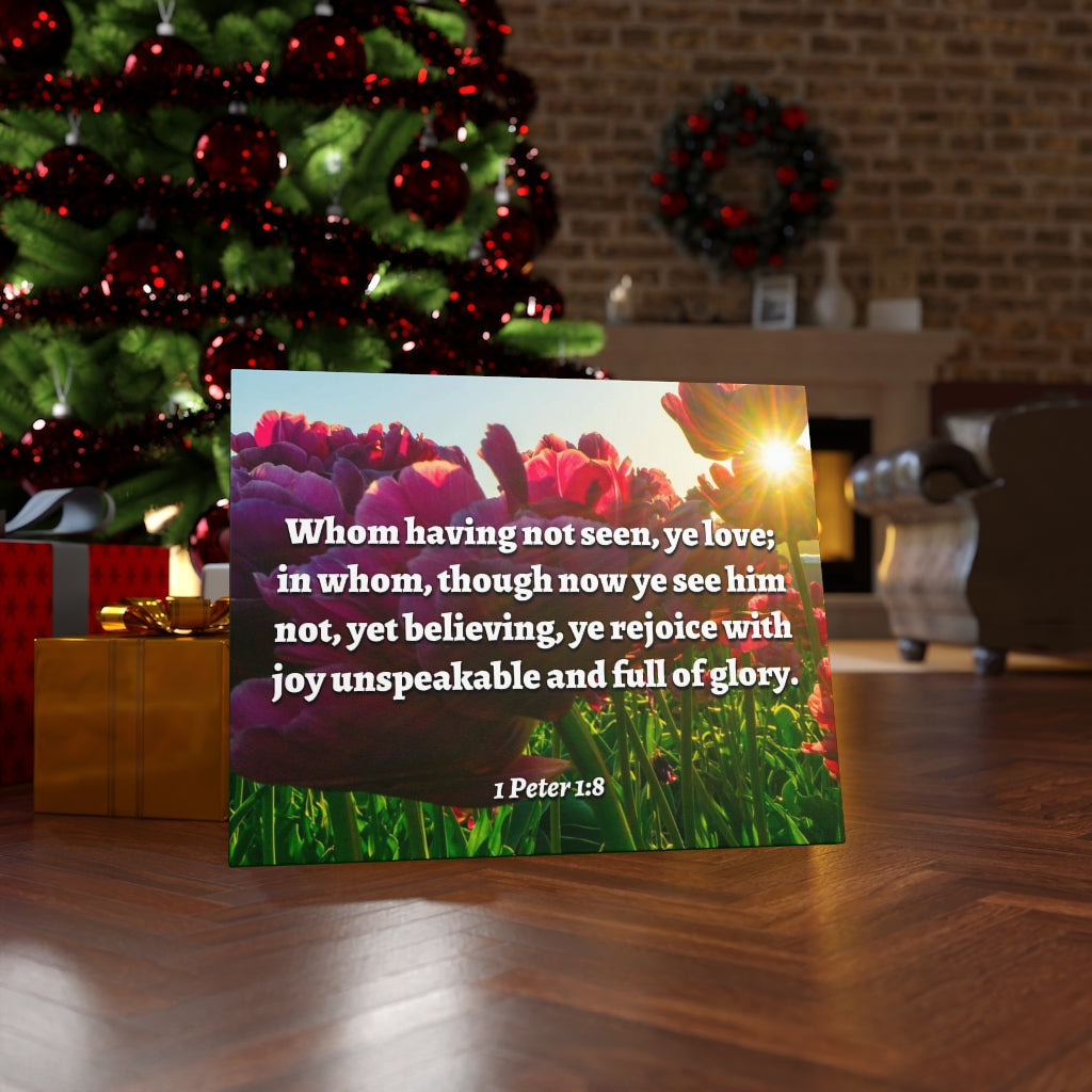 Scripture Walls Not Seen 1 Peter 1:8 Bible Verse Canvas Christian Wall Art Ready to Hang Unframed-Express Your Love Gifts