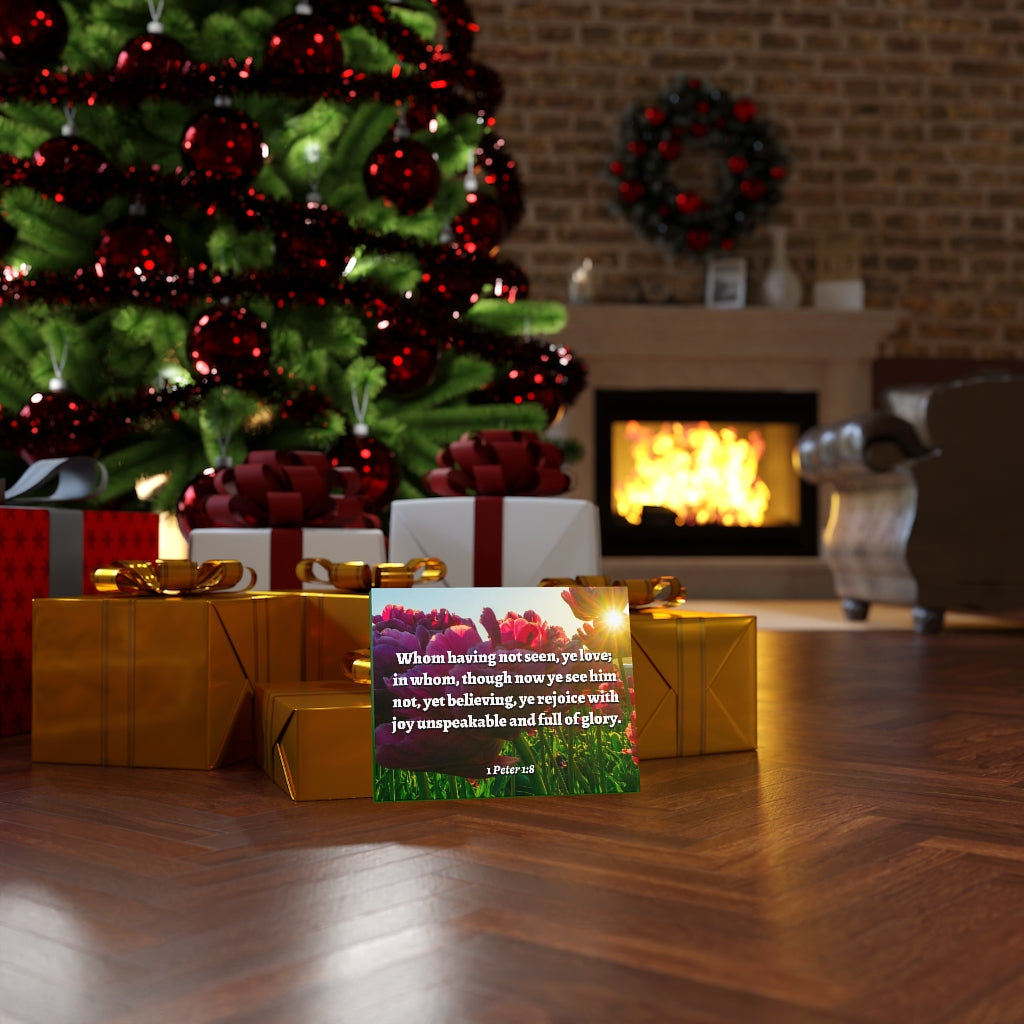 Scripture Walls Not Seen 1 Peter 1:8 Bible Verse Canvas Christian Wall Art Ready to Hang Unframed-Express Your Love Gifts