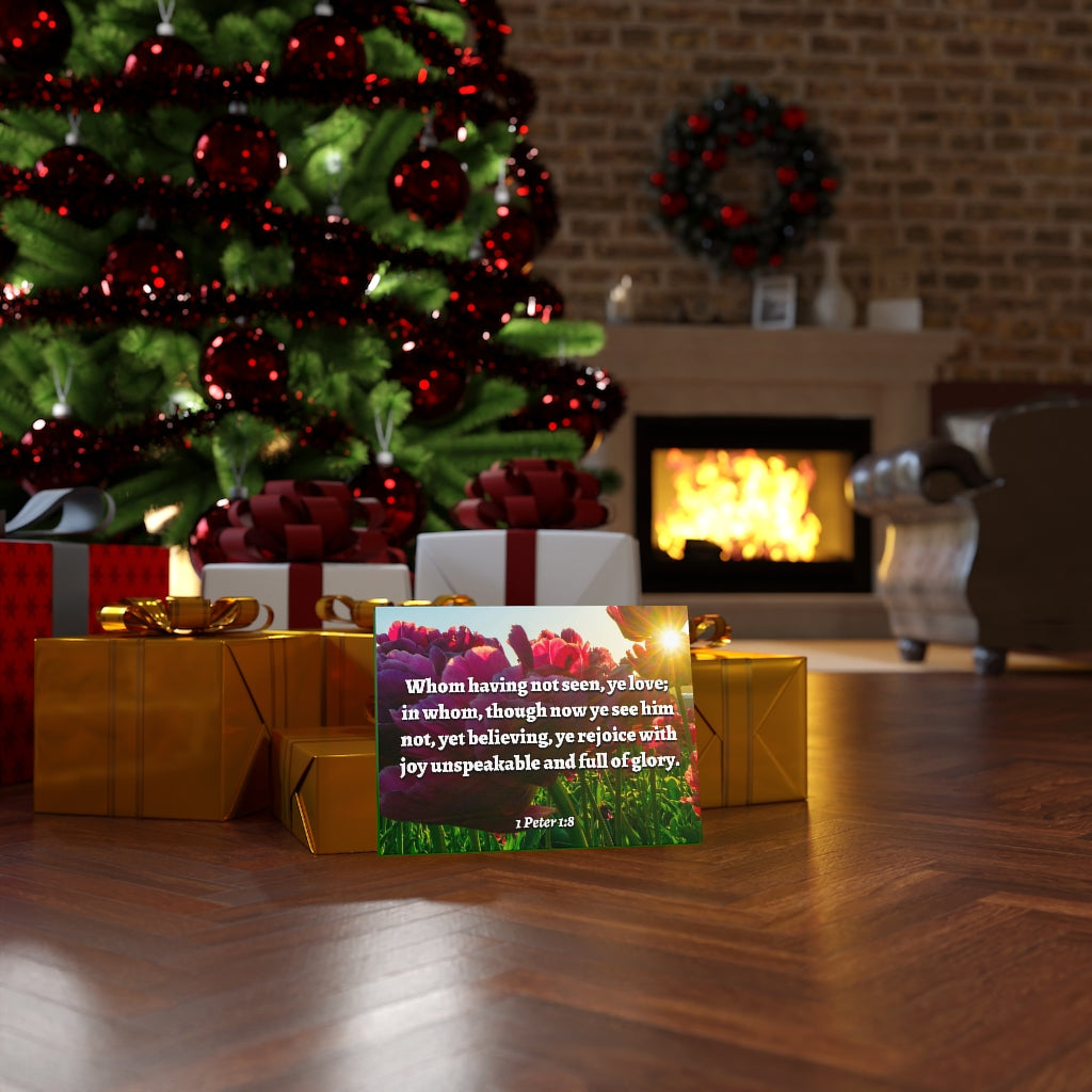 Scripture Walls Not Seen 1 Peter 1:8 Bible Verse Canvas Christian Wall Art Ready to Hang Unframed-Express Your Love Gifts