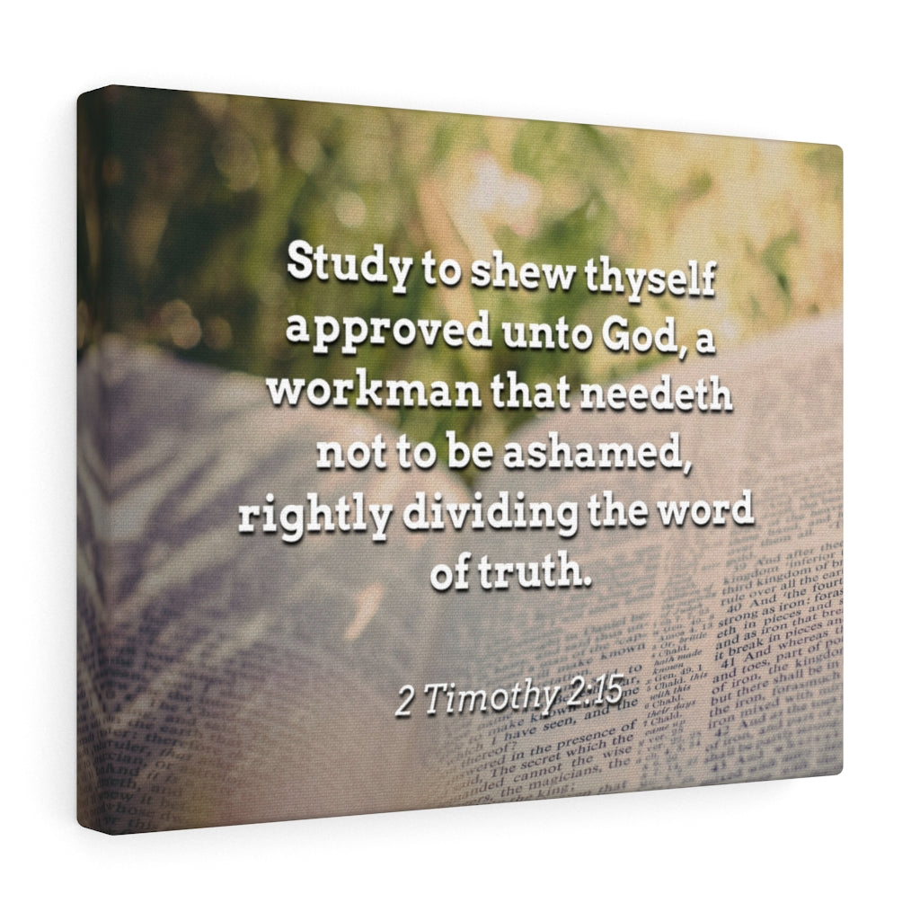 Scripture Walls Not To Be Ashamed 2 Timothy 2:15 Bible Verse Canvas Christian Wall Art Ready to Hang Unframed-Express Your Love Gifts