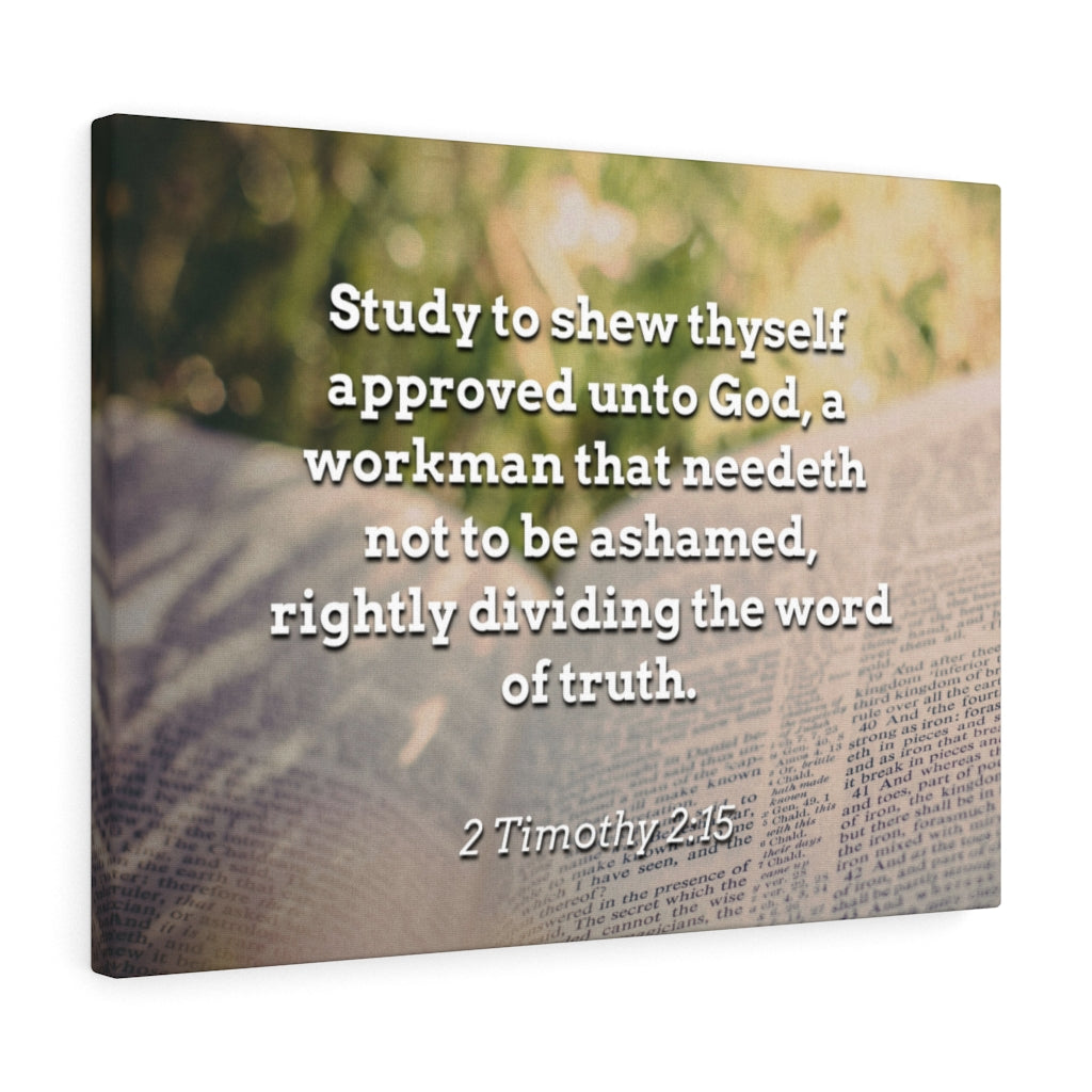Scripture Walls Not To Be Ashamed 2 Timothy 2:15 Bible Verse Canvas Christian Wall Art Ready to Hang Unframed-Express Your Love Gifts