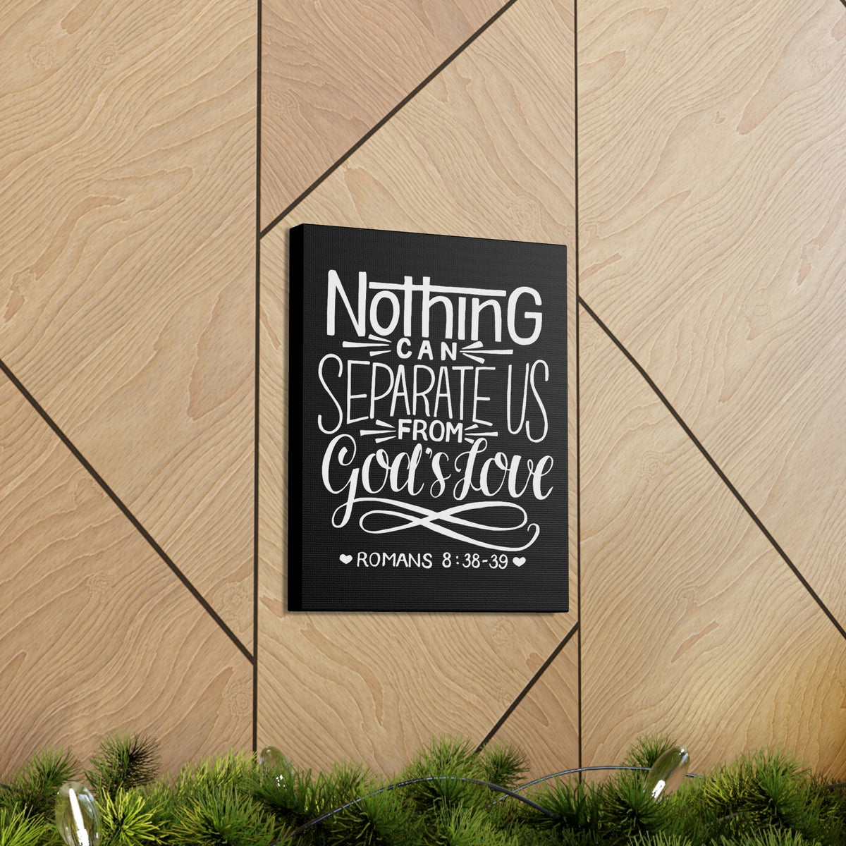 Scripture Walls Nothing Can Separate Us Romans 8:38 Bible Verse Canvas Christian Wall Art Ready to Hang Unframed-Express Your Love Gifts