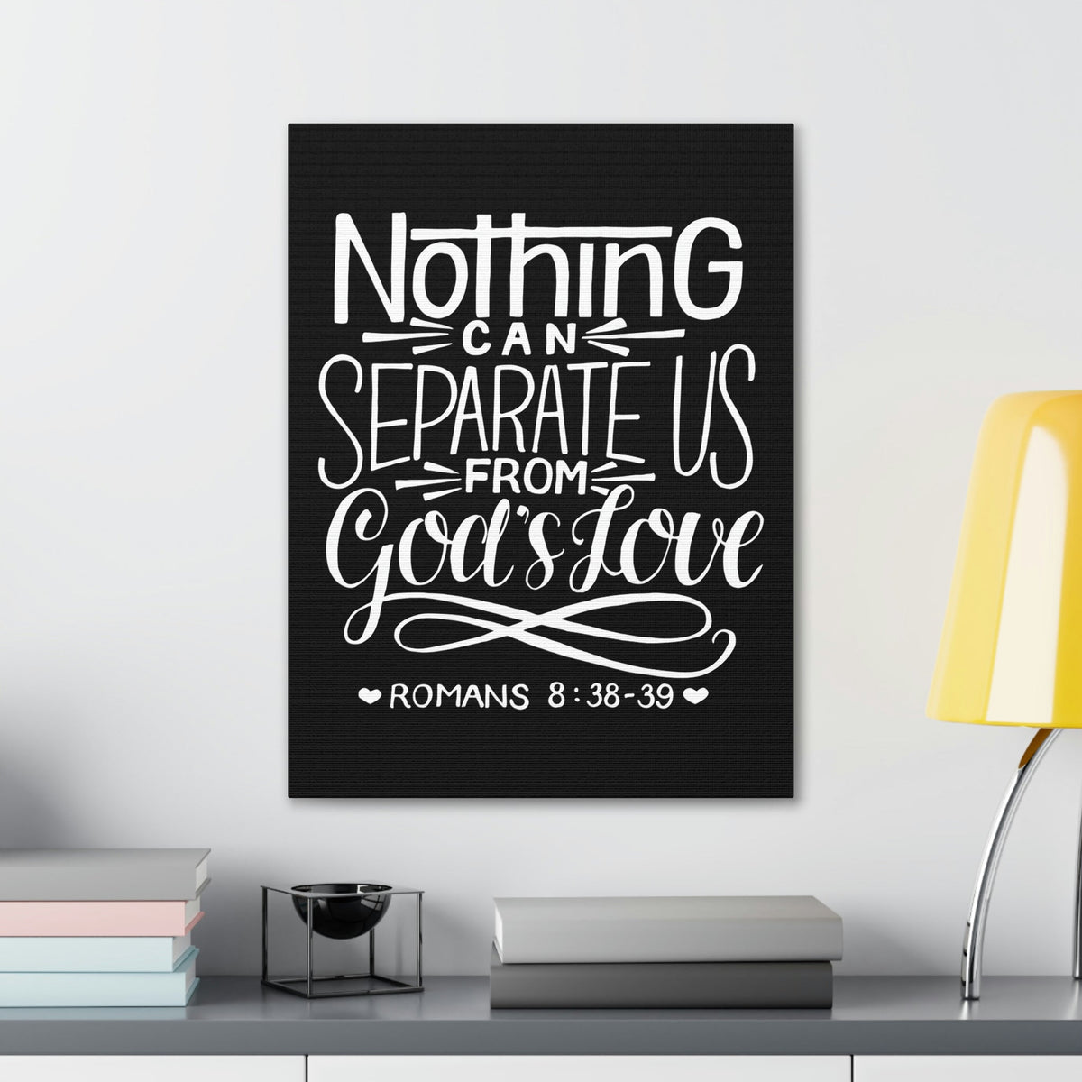 Scripture Walls Nothing Can Separate Us Romans 8:38 Bible Verse Canvas Christian Wall Art Ready to Hang Unframed-Express Your Love Gifts