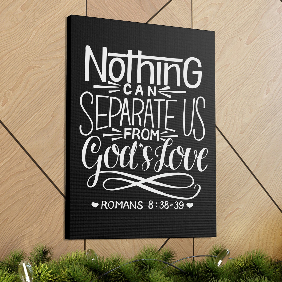 Scripture Walls Nothing Can Separate Us Romans 8:38 Bible Verse Canvas Christian Wall Art Ready to Hang Unframed-Express Your Love Gifts