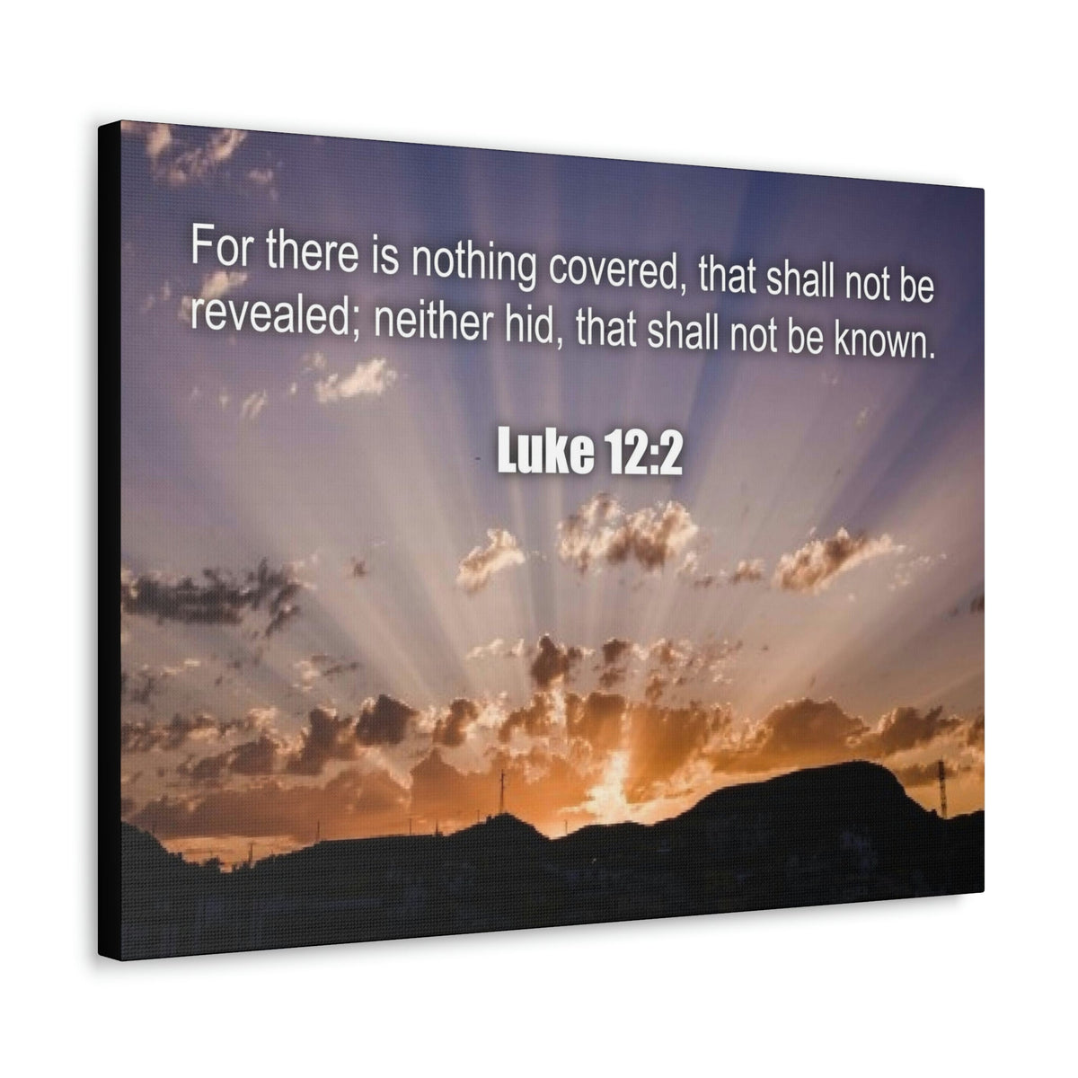 Scripture Walls Nothing Covered Luke 12:2 Bible Verse Canvas Christian Wall Art Ready to Hang Unframed-Express Your Love Gifts