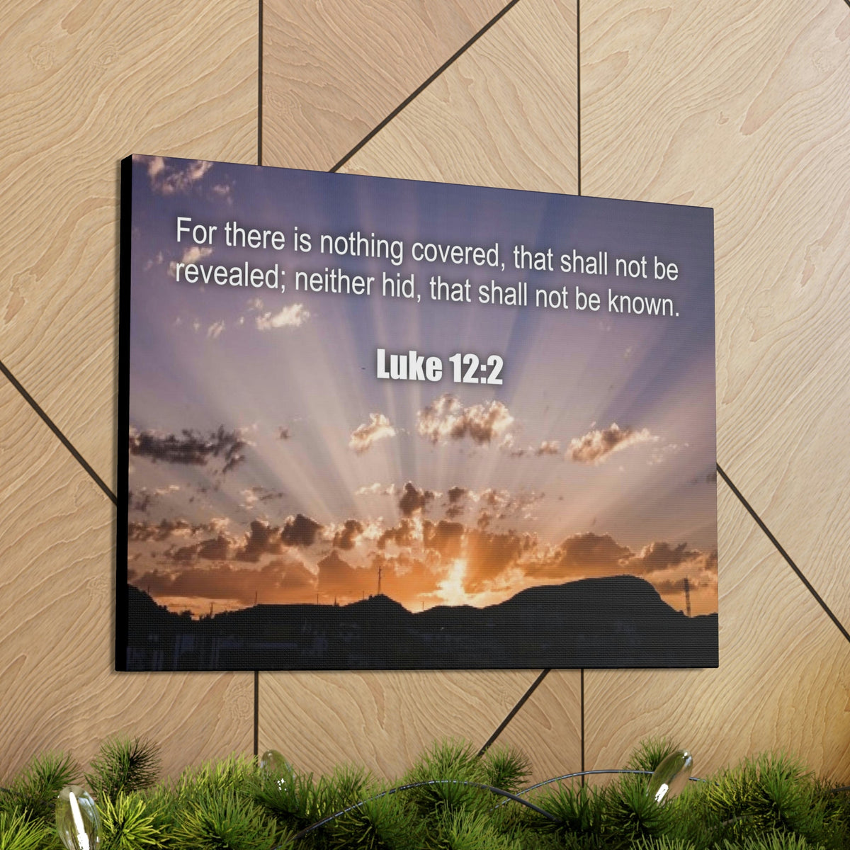Scripture Walls Nothing Covered Luke 12:2 Bible Verse Canvas Christian Wall Art Ready to Hang Unframed-Express Your Love Gifts