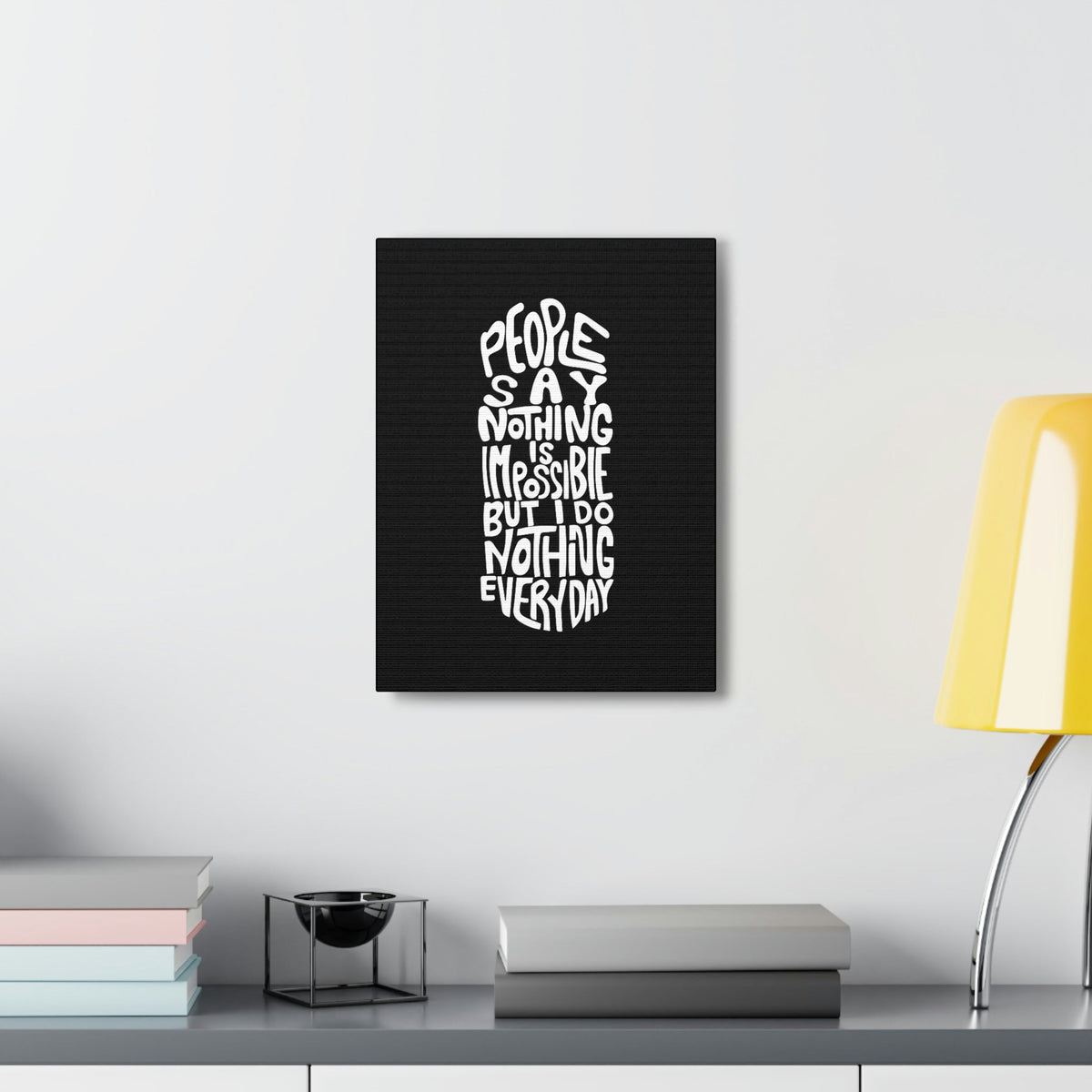 Scripture Walls Nothing Is Impossible Philippians 4:13 Black Christian Wall Art Bible Verse Print Ready to Hang Unframed-Express Your Love Gifts
