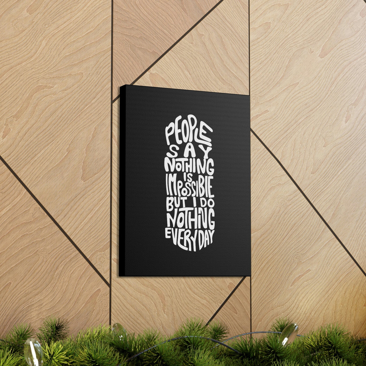 Scripture Walls Nothing Is Impossible Philippians 4:13 Black Christian Wall Art Bible Verse Print Ready to Hang Unframed-Express Your Love Gifts