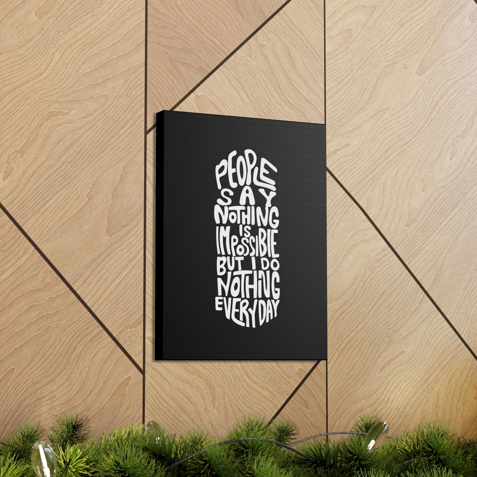 Scripture Walls Nothing Is Impossible Philippians 4:13 Black Christian Wall Art Bible Verse Print Ready to Hang Unframed-Express Your Love Gifts