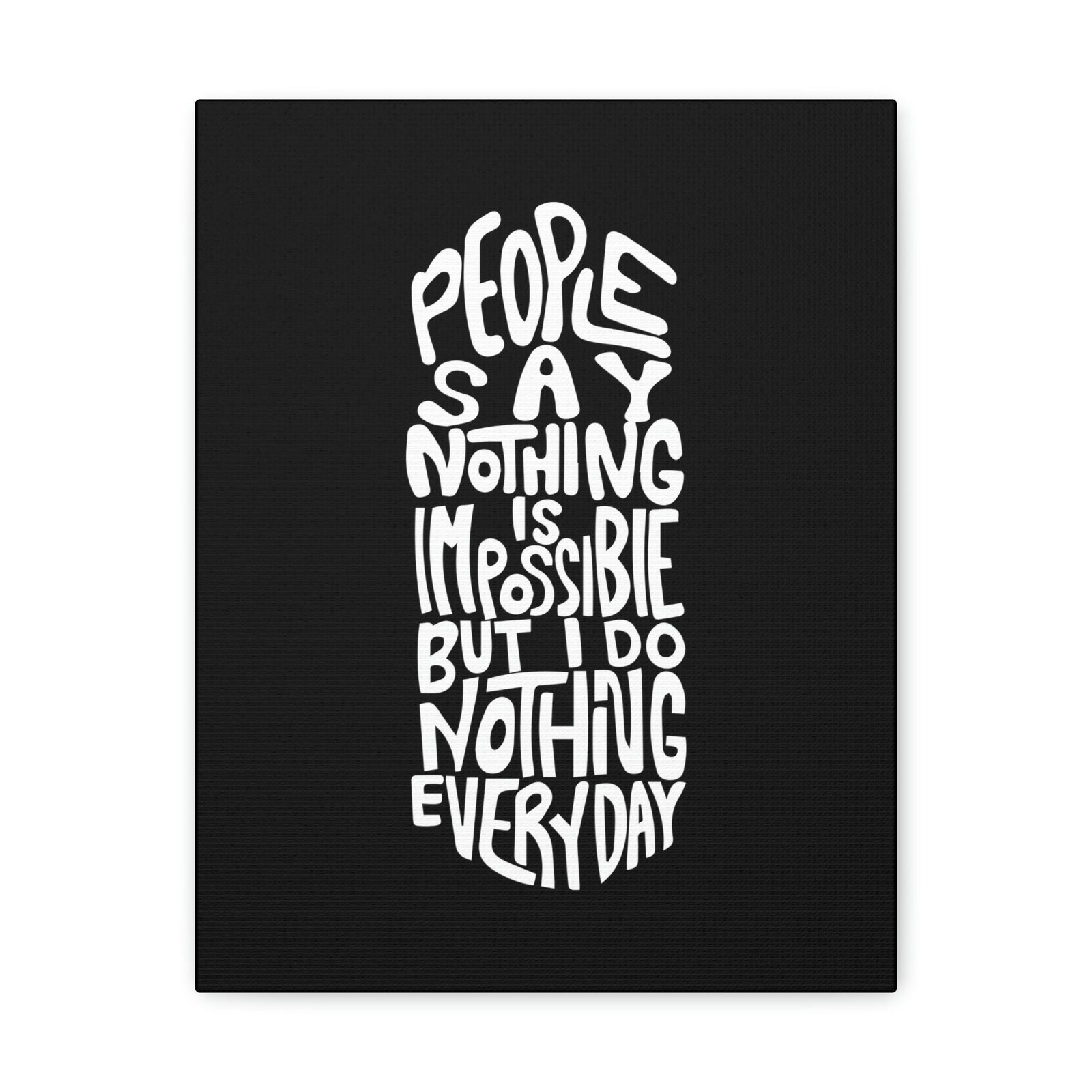 Scripture Walls Nothing Is Impossible Philippians 4:13 Black Christian Wall Art Bible Verse Print Ready to Hang Unframed-Express Your Love Gifts