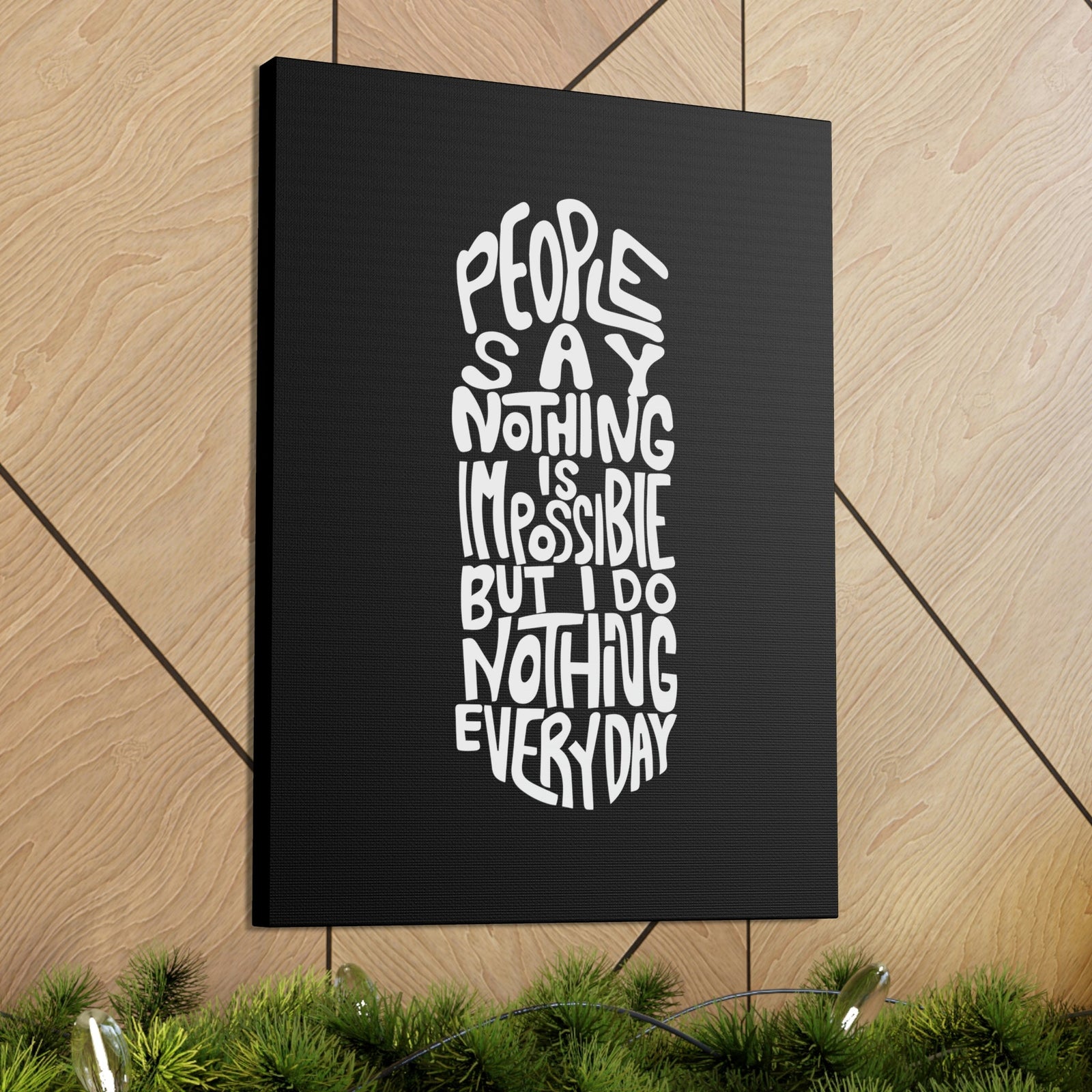 Scripture Walls Nothing Is Impossible Philippians 4:13 Black Christian Wall Art Bible Verse Print Ready to Hang Unframed-Express Your Love Gifts