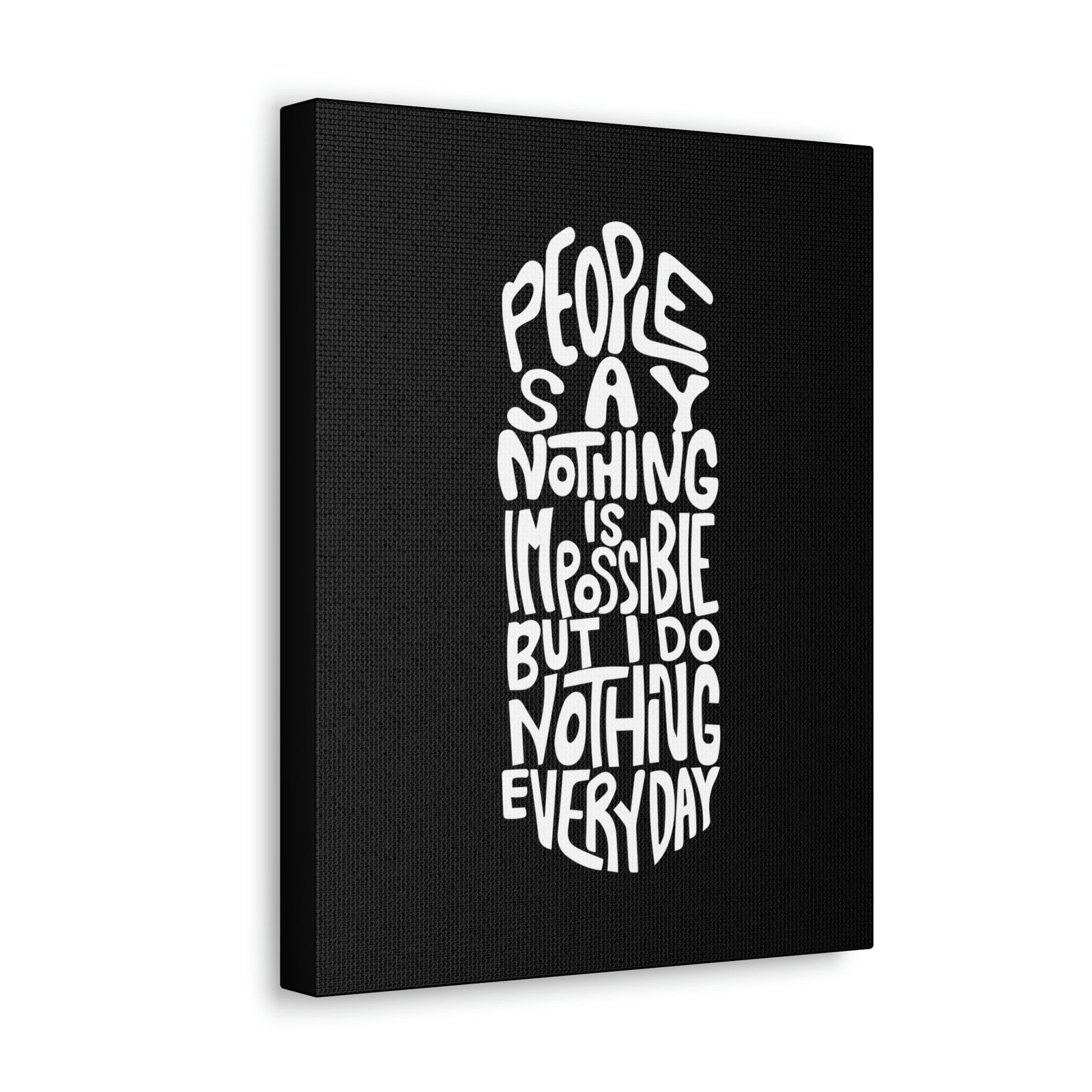 Scripture Walls Nothing Is Impossible Philippians 4:13 Black Christian Wall Art Bible Verse Print Ready to Hang Unframed-Express Your Love Gifts